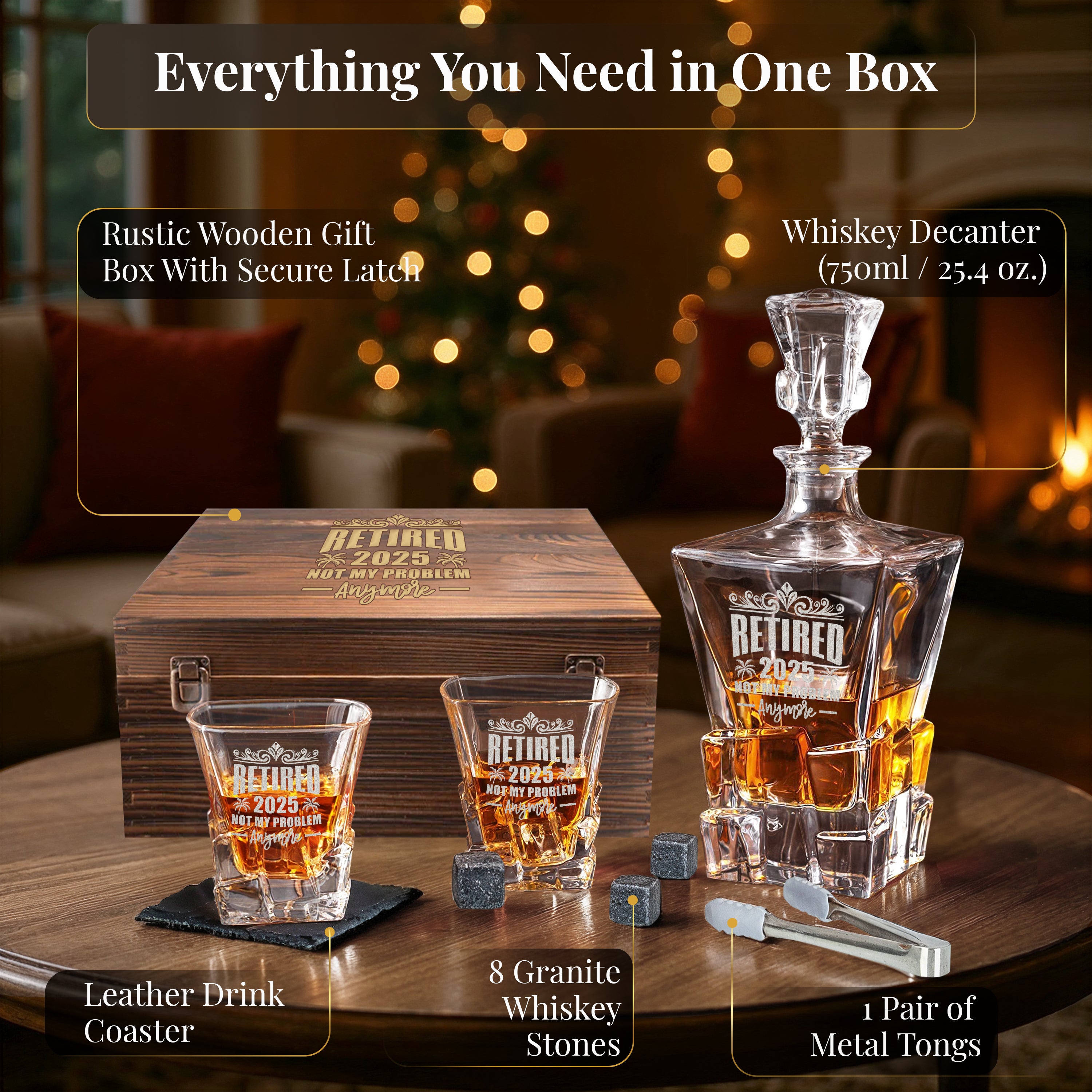 Retired 2025 Gift Set: "Not My Problem Anymore" Engraved Decanter - Shop4Ever