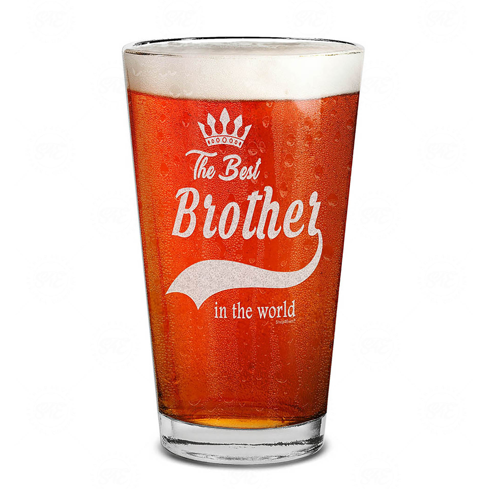 The Best Brother In The World Laser Engraved Beer Pint Glass Brother Gift from Sister Brother