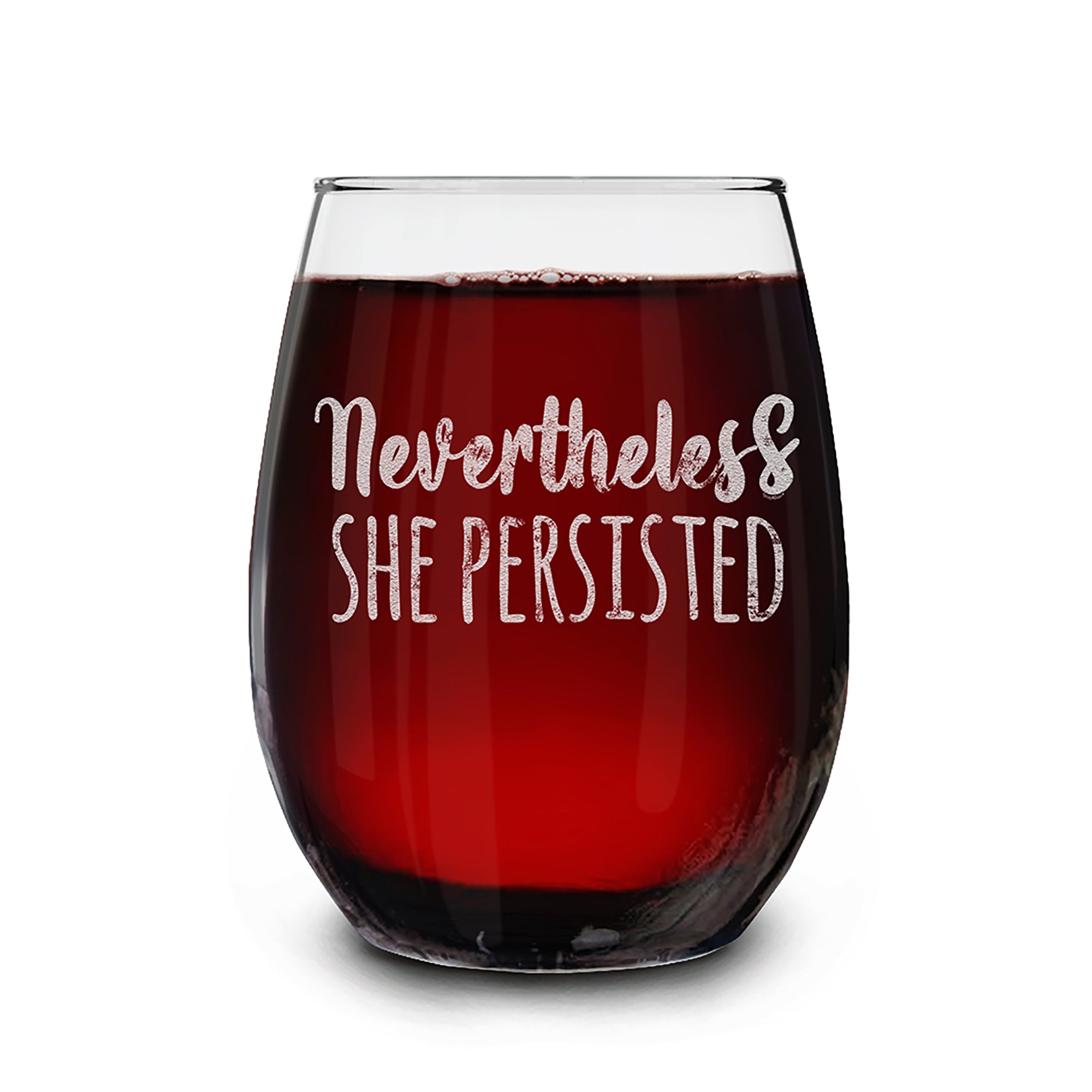 Divorce Breakup Wine Glass Nevertheless She Persisted Engraved Stemless Wine Glass Feminist Women's Rights Gift