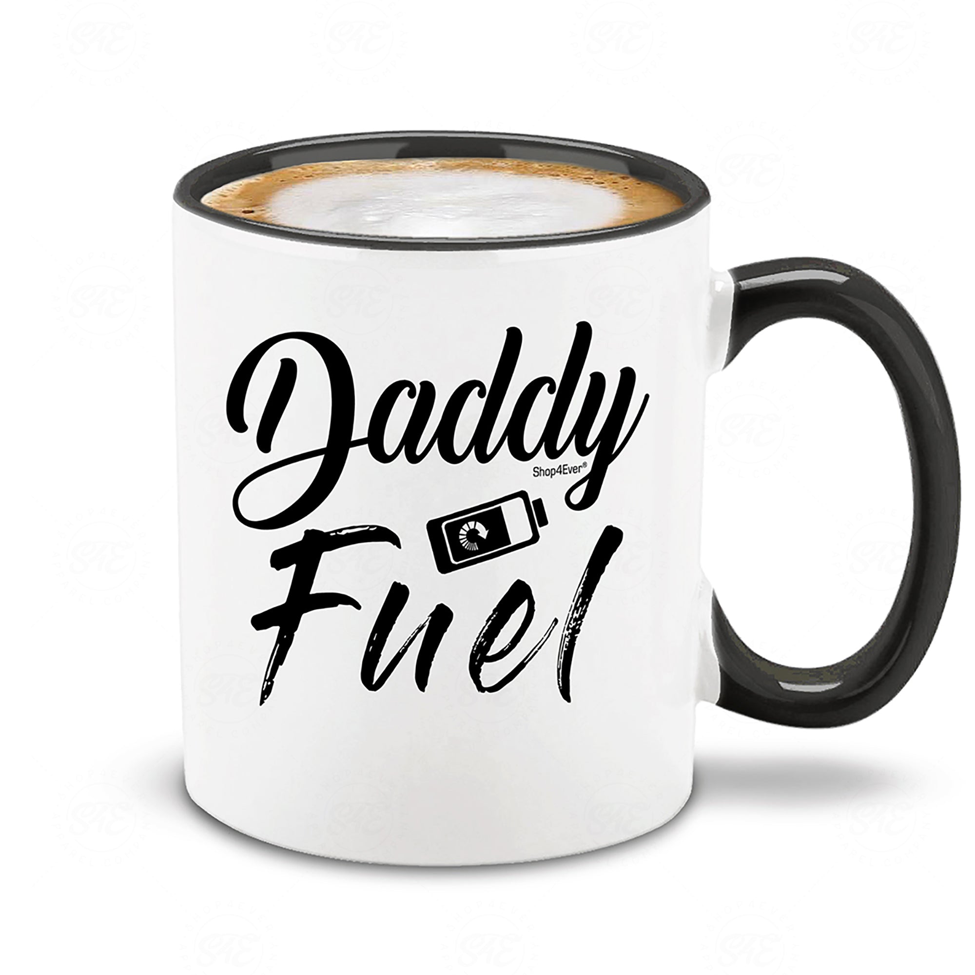 Daddy Fuel Black Handle Ceramic Coffee Mug Tea Cup Funny Mug For New Dad