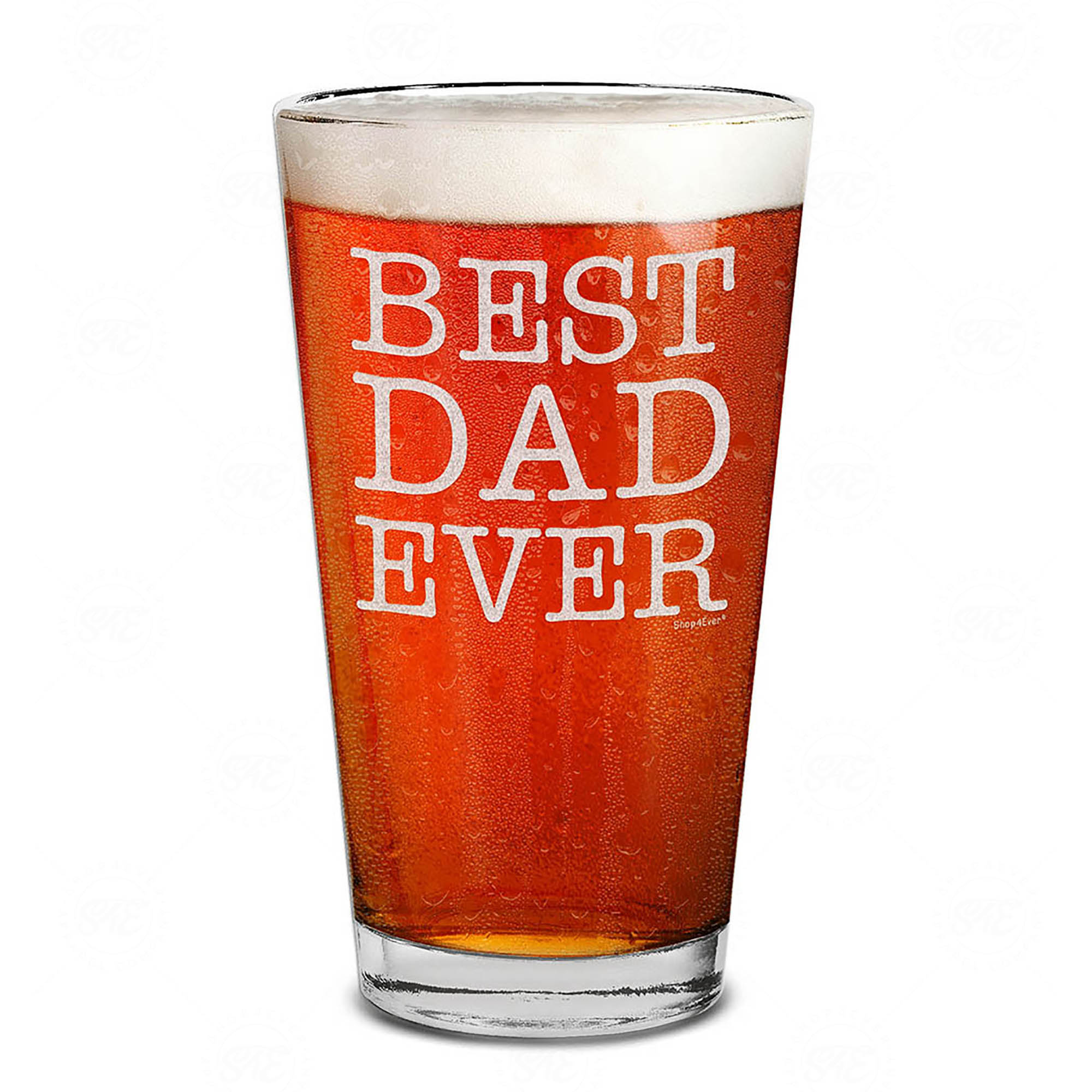 Best Dad Ever Laser Engraved Beer Pint Glass Father's Day Gift for Dad
