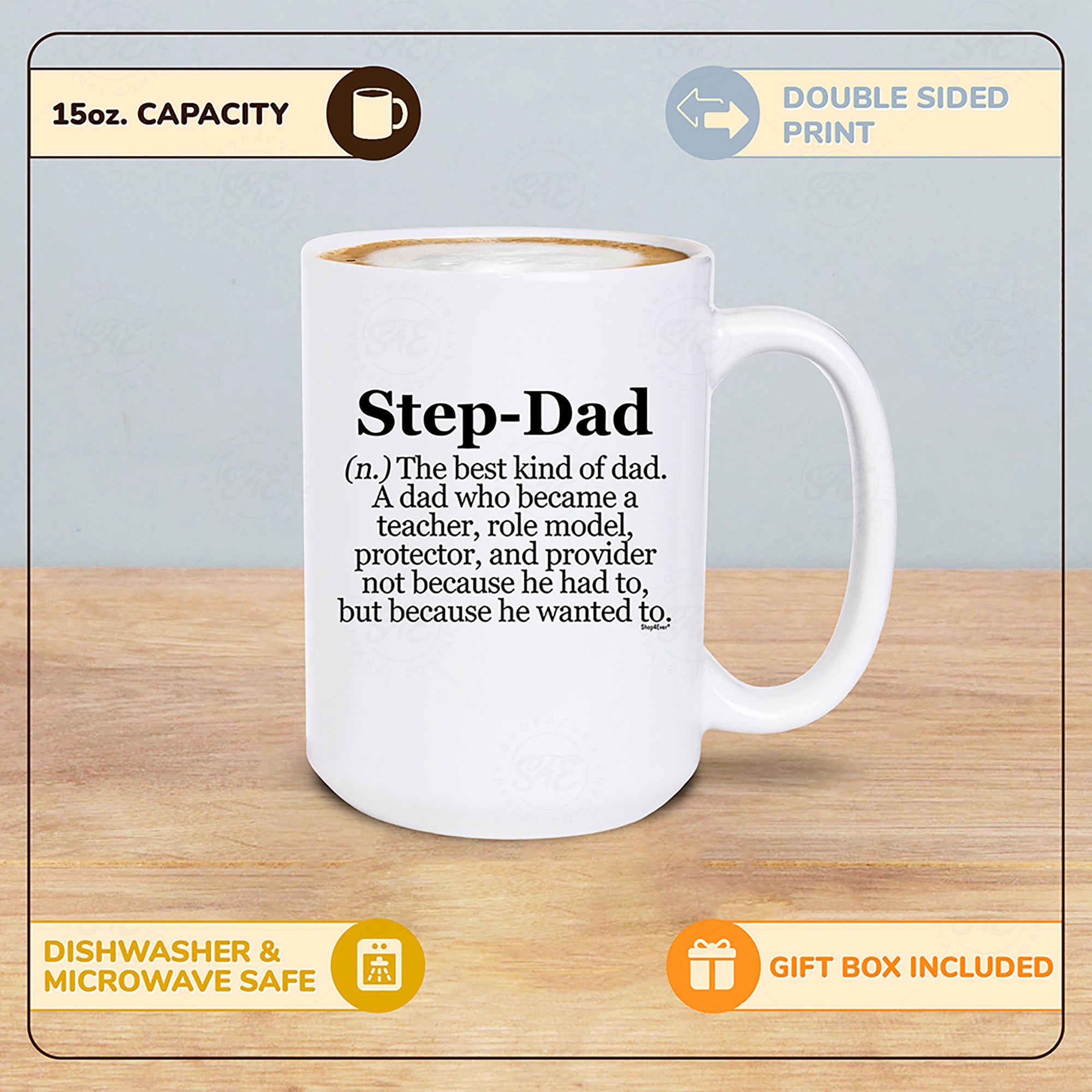Step-Dad Definition Ceramic Coffee Mug 15 oz