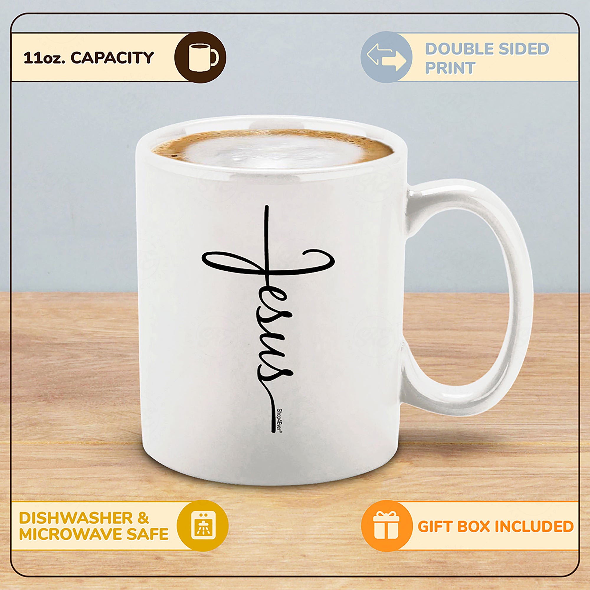 Jesus Cross Ceramic Coffee Mug Tea Cup