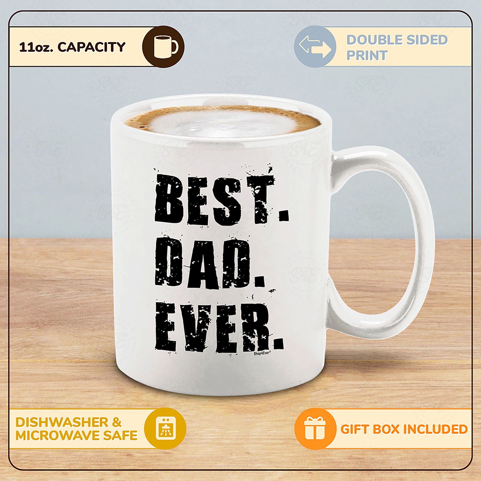 Dad Coffee Mug Best. Dad. Ever. Ceramic Coffee Mug Tea Cup