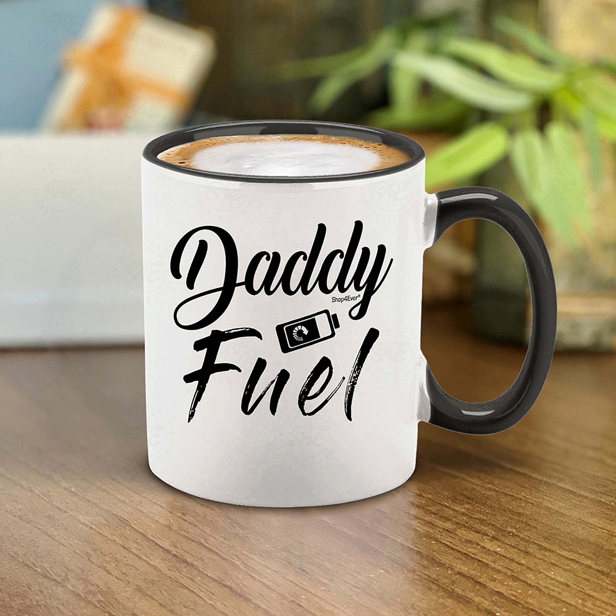 Daddy Fuel Black Handle Ceramic Coffee Mug Tea Cup Funny Mug For New Dad