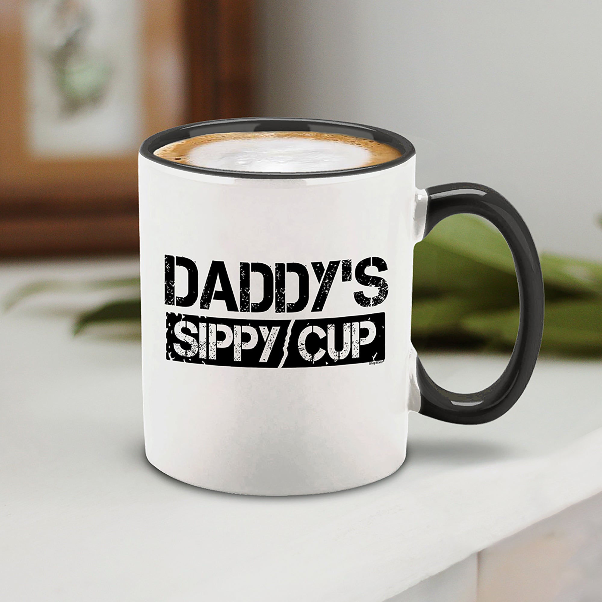 Funny New Dad Coffee Mug Daddy's Sippy Cup Black Handle Ceramic Coffee Mug Tea Cup