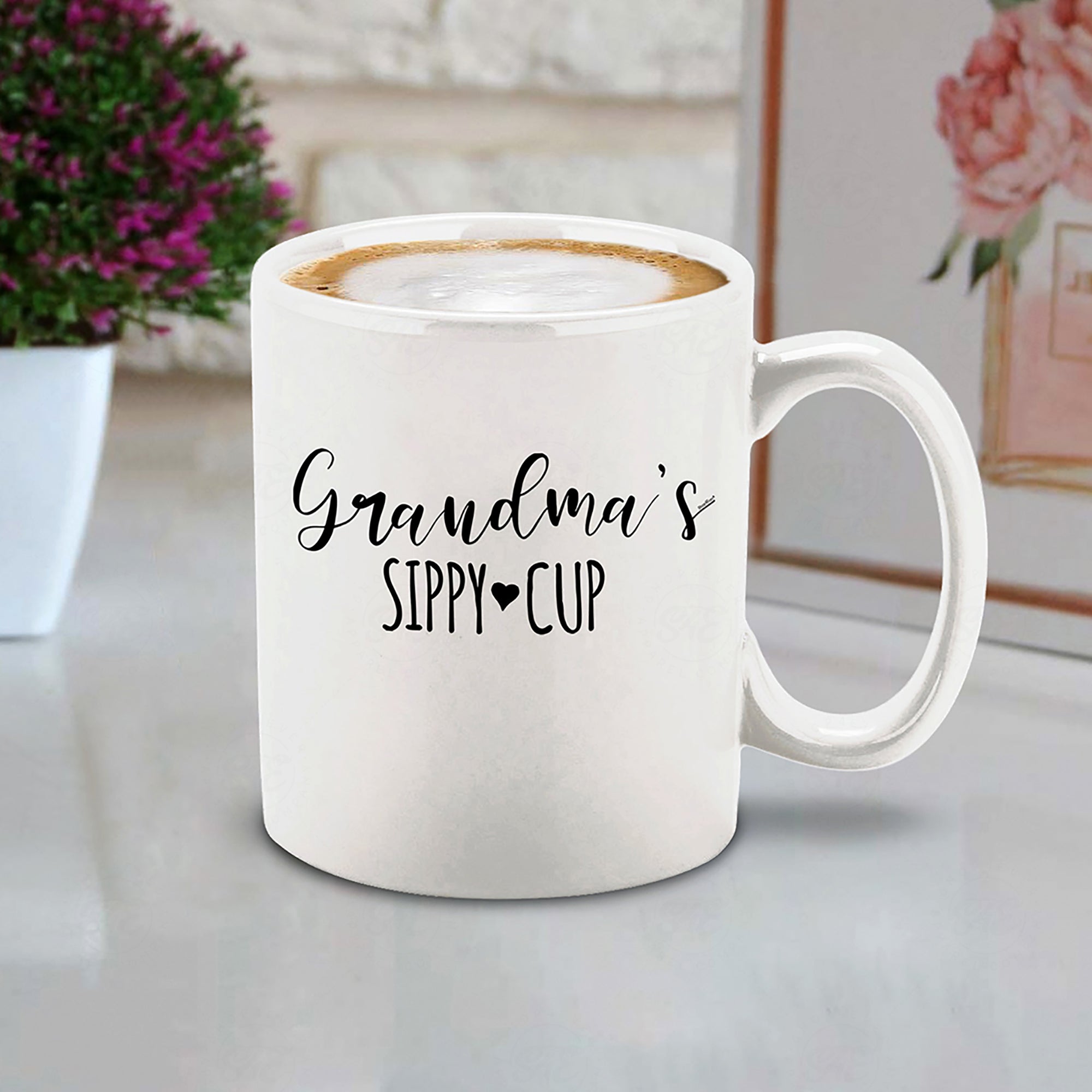 Grandma's Sippy Cup Ceramic Coffee Mug Pregnancy Announcement Gift for New Grandma