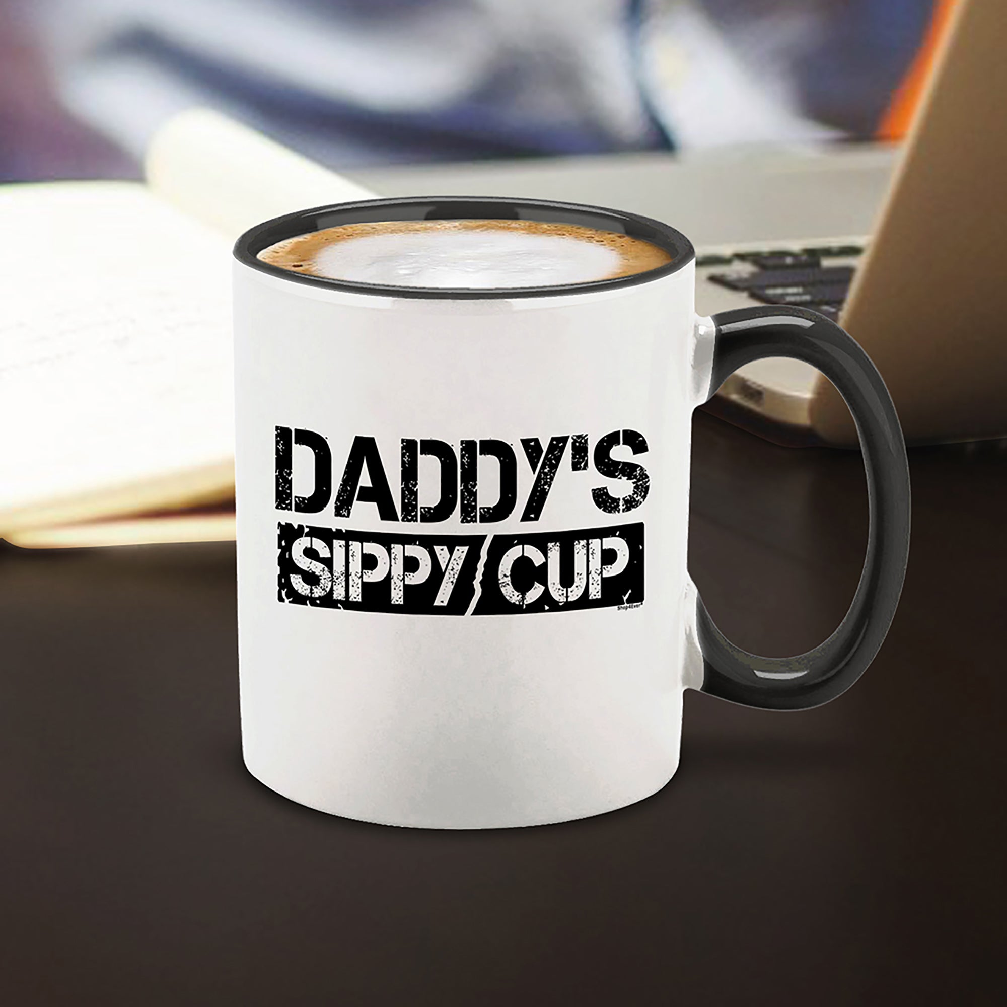 Funny New Dad Coffee Mug Daddy's Sippy Cup Black Handle Ceramic Coffee Mug Tea Cup