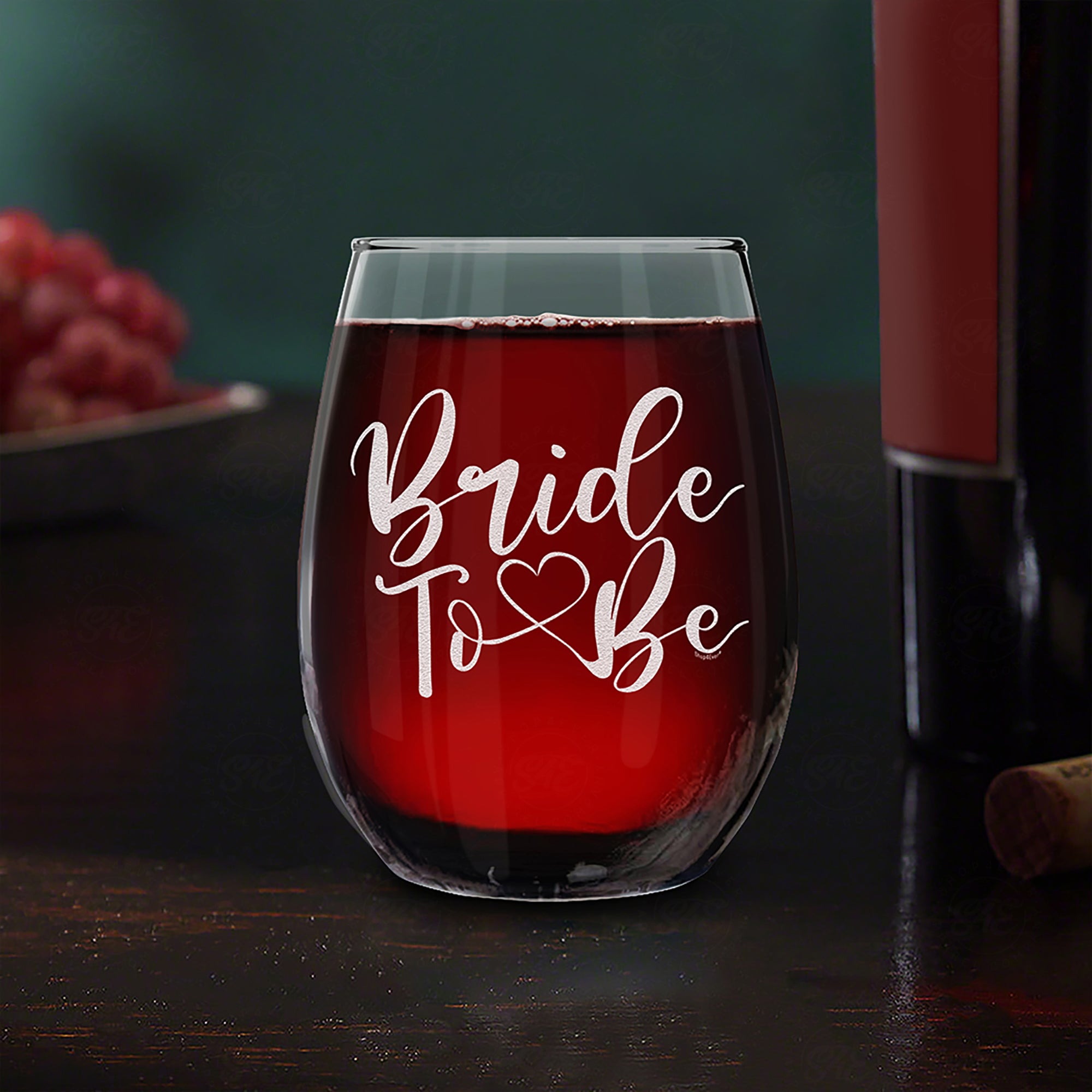 Bride To Be Laser Engraved Stemless Wine Glass Engagement Bachelorette Party Gift for Bride Just Engaged