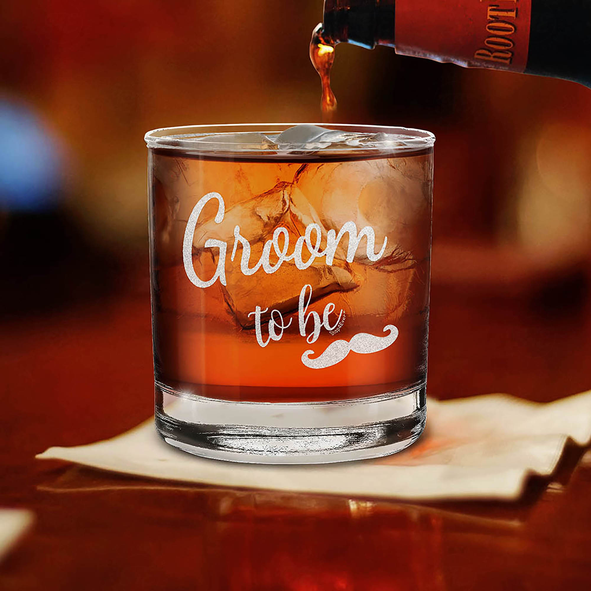 Groom To Be Engraved Whiskey Glass