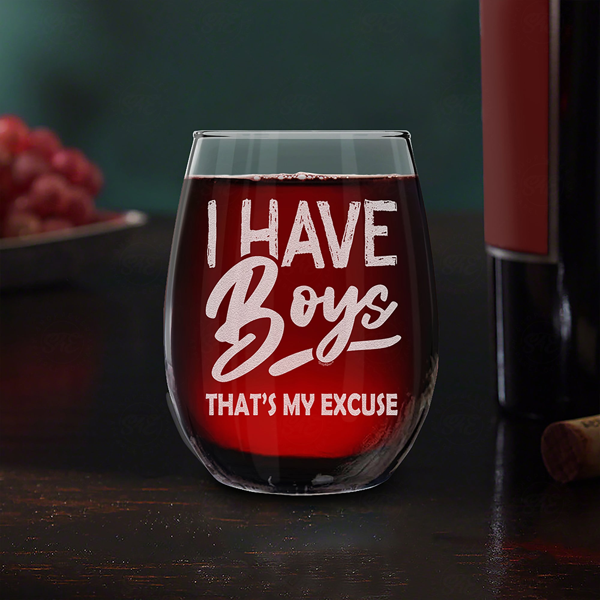 Boy mom wine sales glass