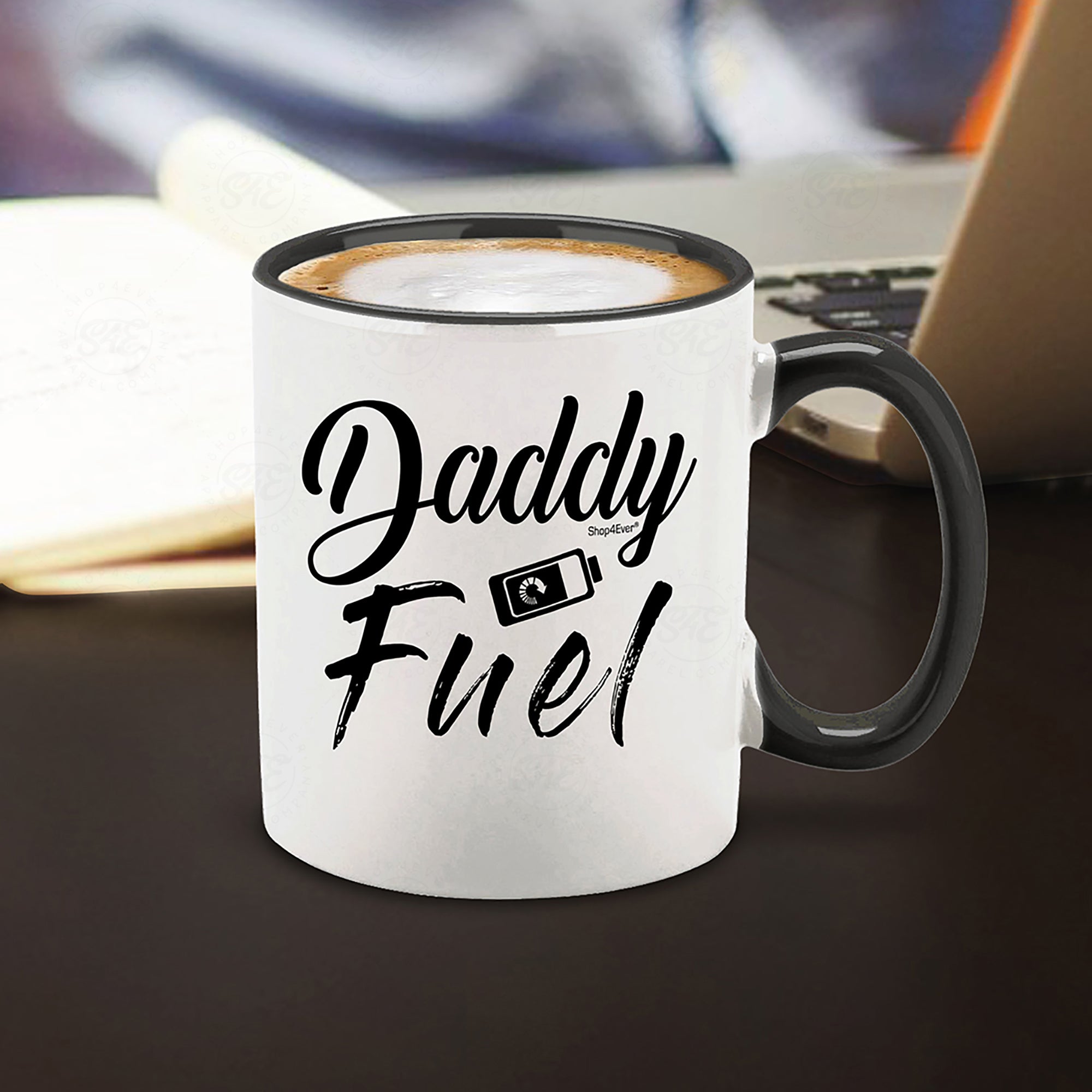 Daddy Fuel Black Handle Ceramic Coffee Mug Tea Cup Funny Mug For New Dad