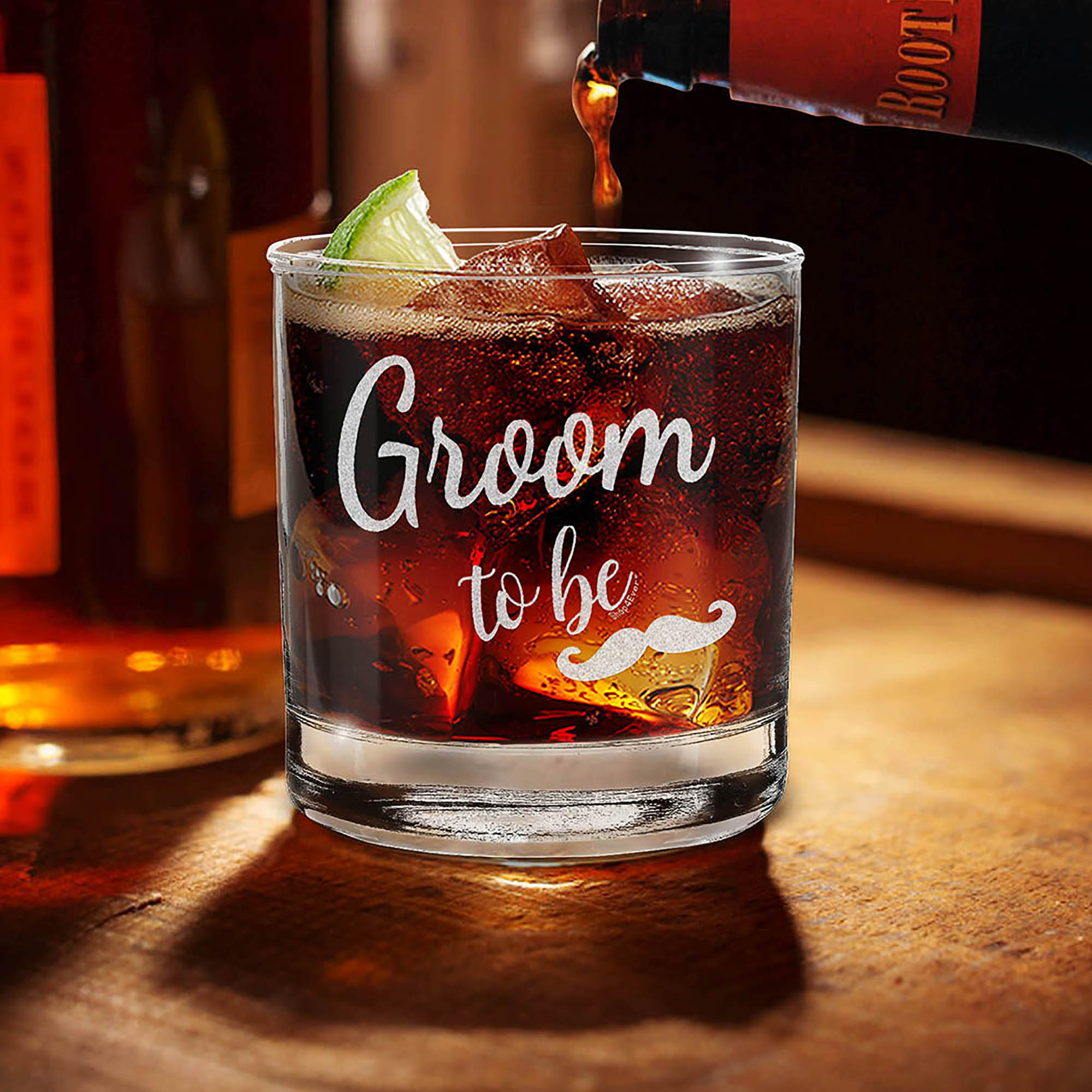 Groom To Be Engraved Whiskey Glass