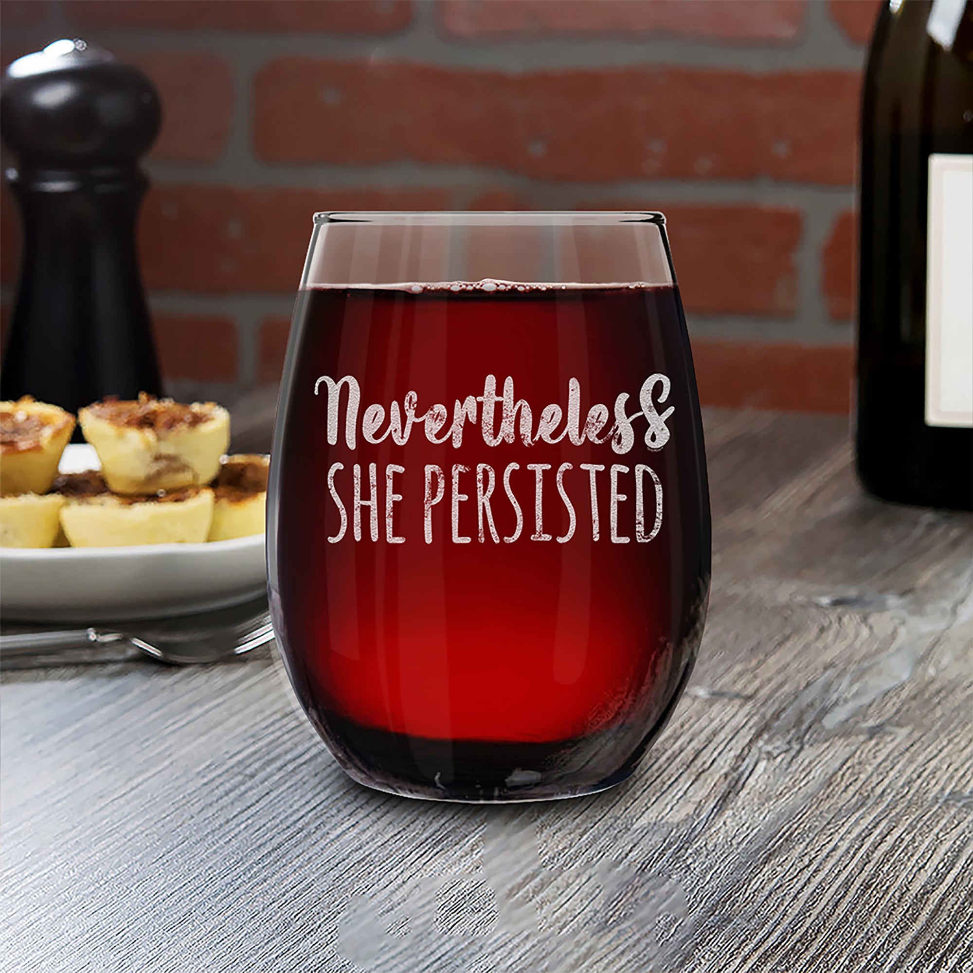 Divorce Breakup Wine Glass Nevertheless She Persisted Engraved Stemless Wine Glass Feminist Women's Rights Gift