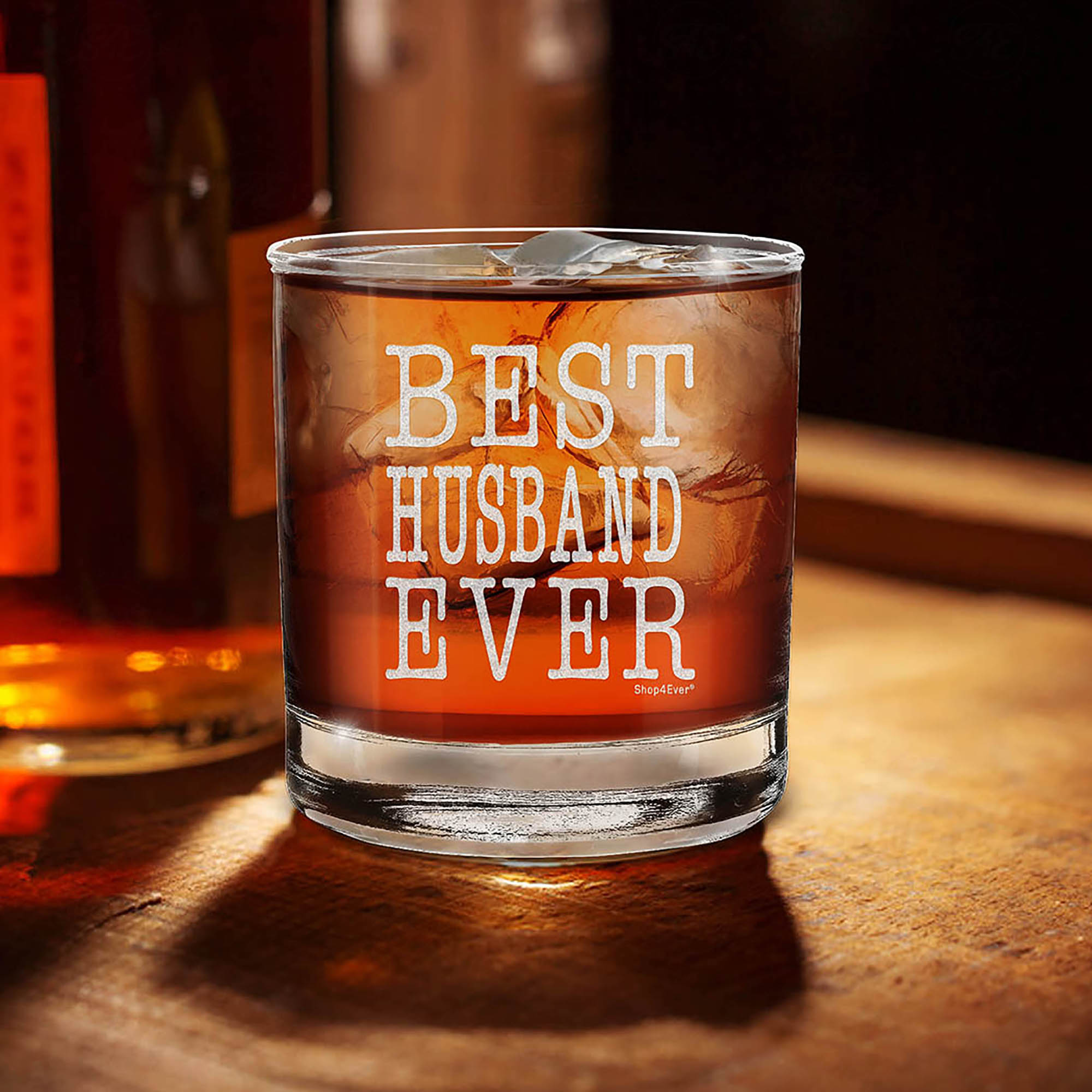 Best Husband Ever Engraved Whiskey Glass Gift for Husband Hubby