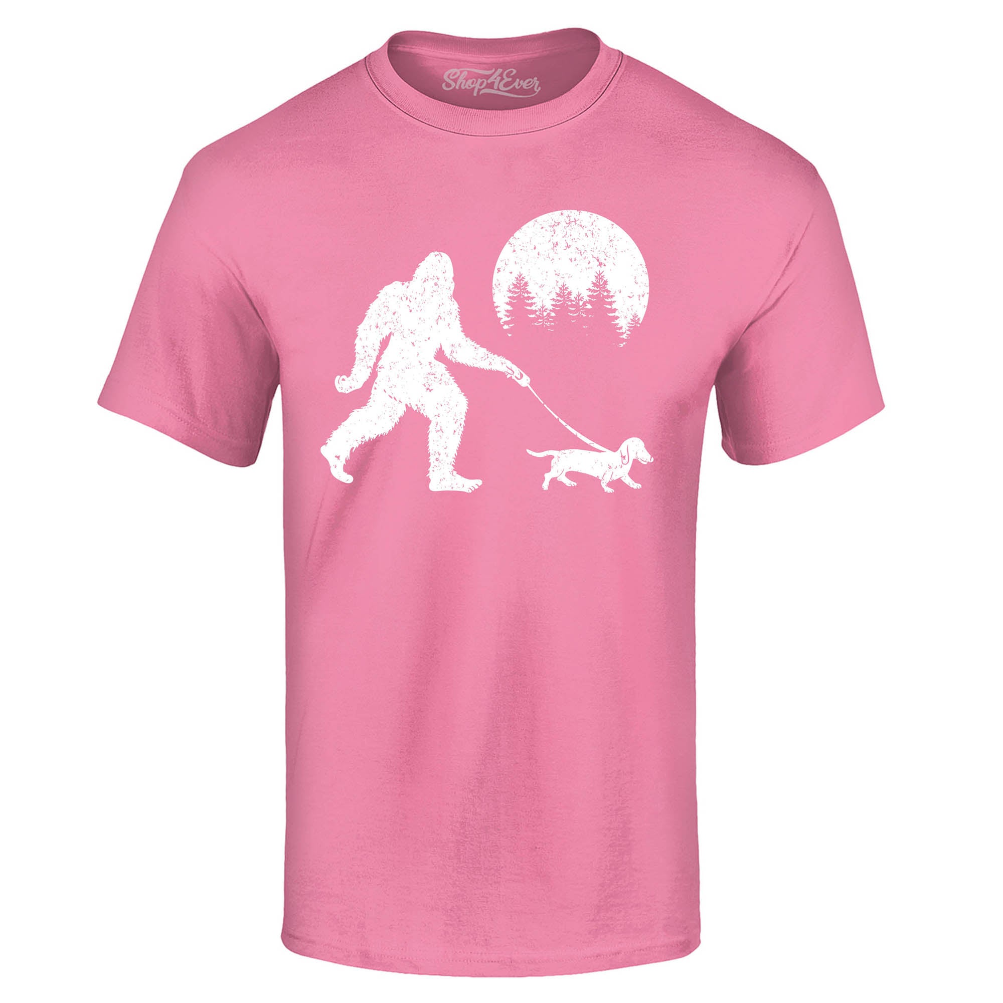 Bigfoot Walking Wiener Dog Funny Sasquatch Dachshund T-Shirt