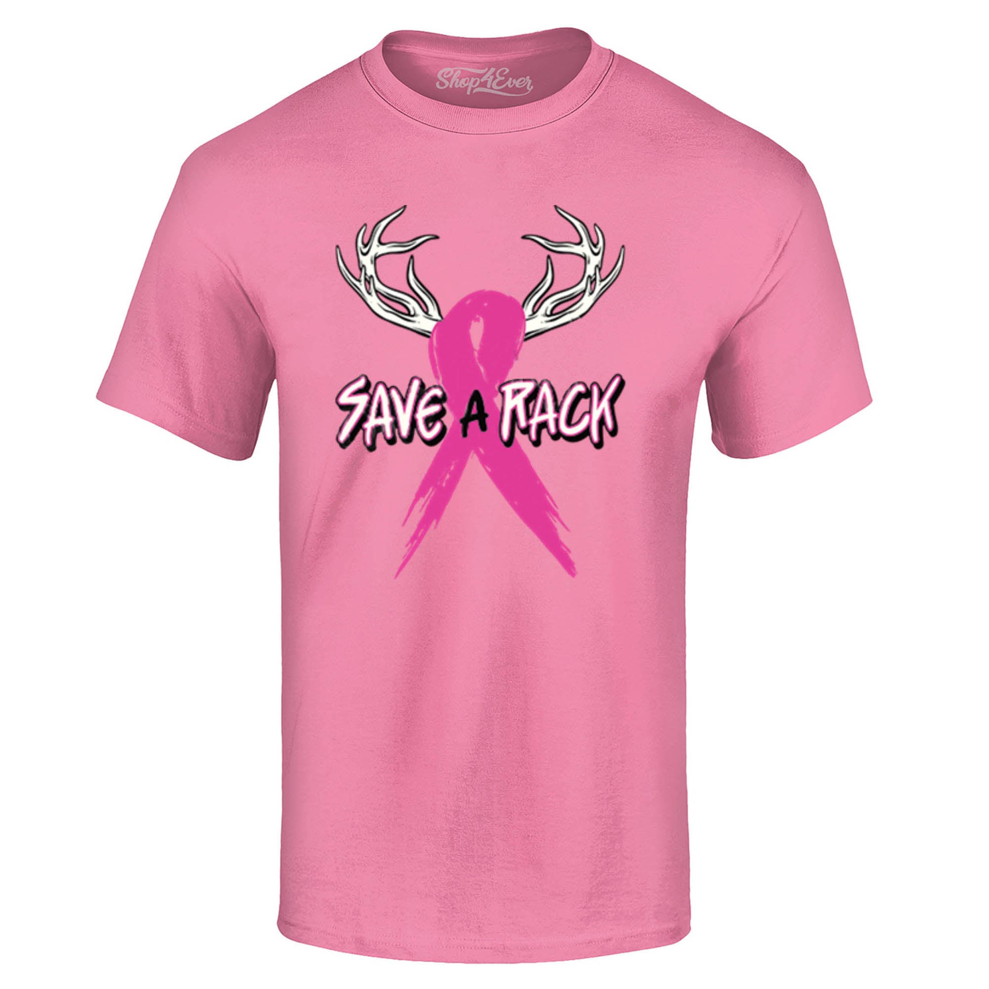 Save A Rack Pink Ribbon T-Shirt Breast Cancer Awareness Tee