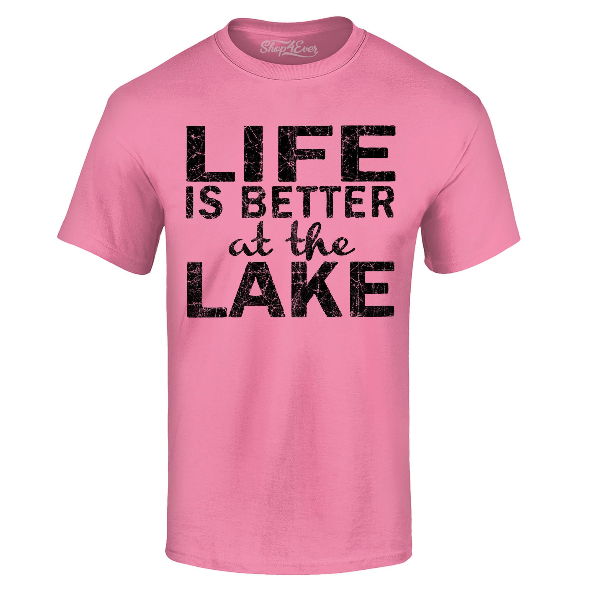 Life is Better at The Lake Black T-Shirt Sayings Shirts