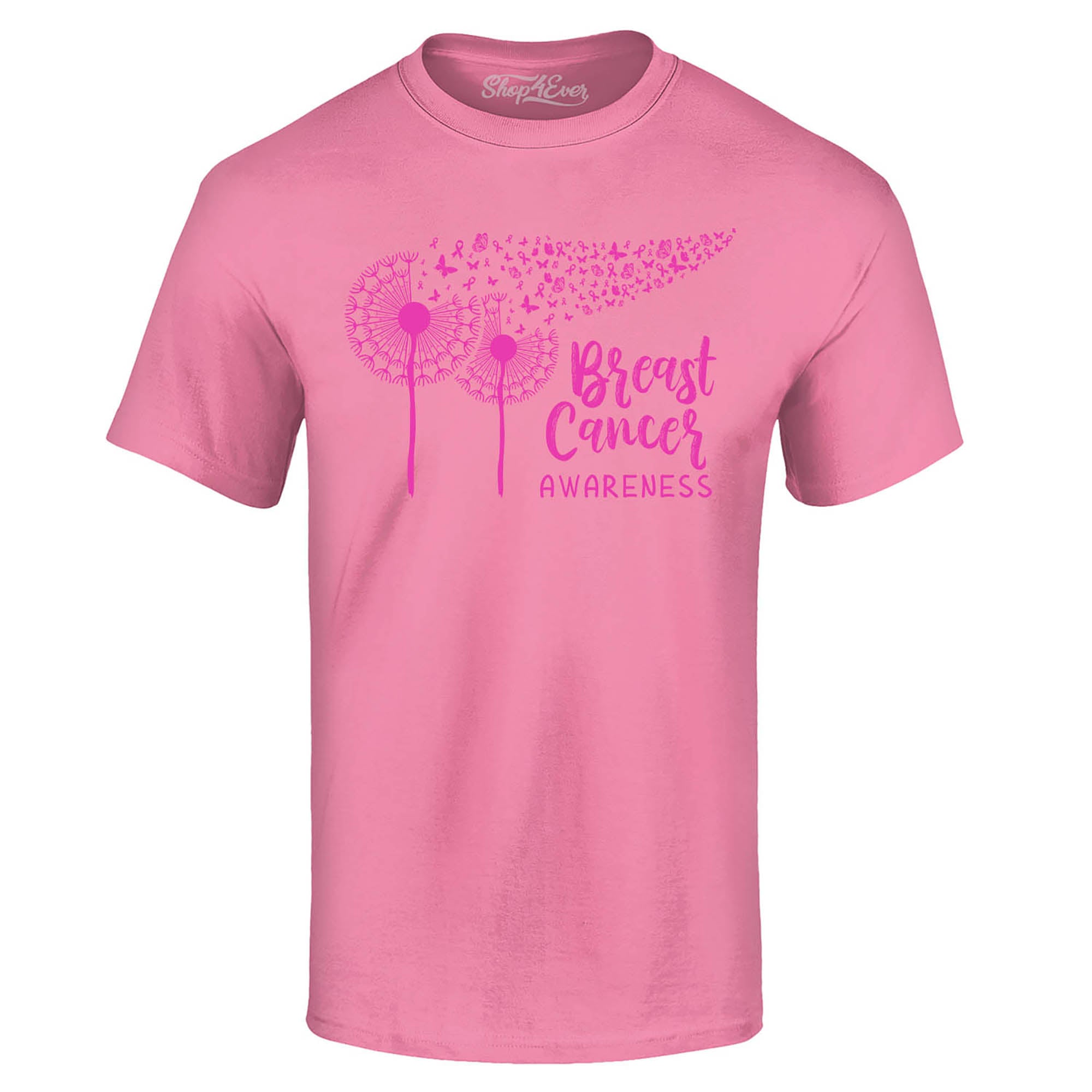 Dandelion Breast Cancer Awareness T-Shirt