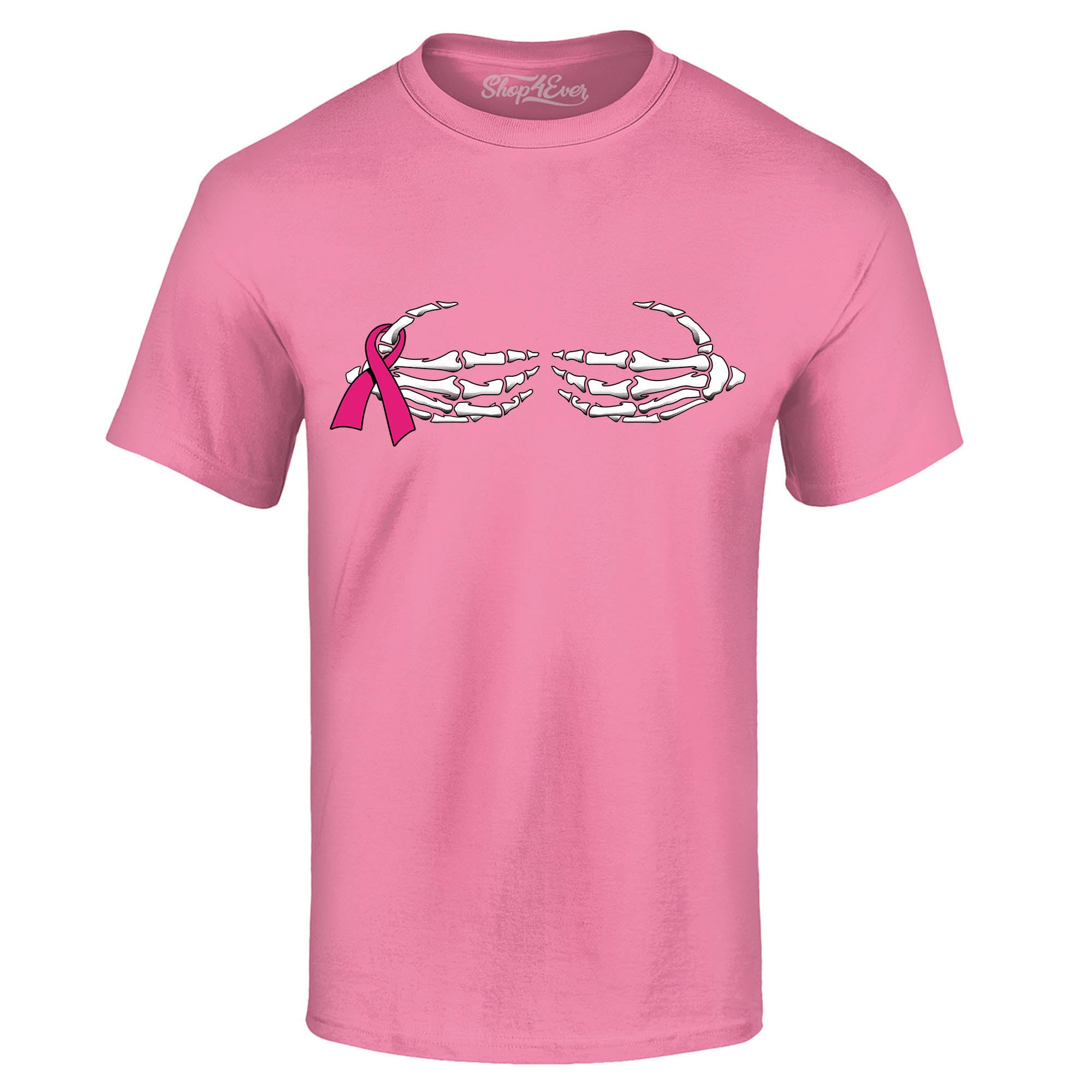 Skeleton Hands Breast Cancer Awareness T-Shirt Support Tee