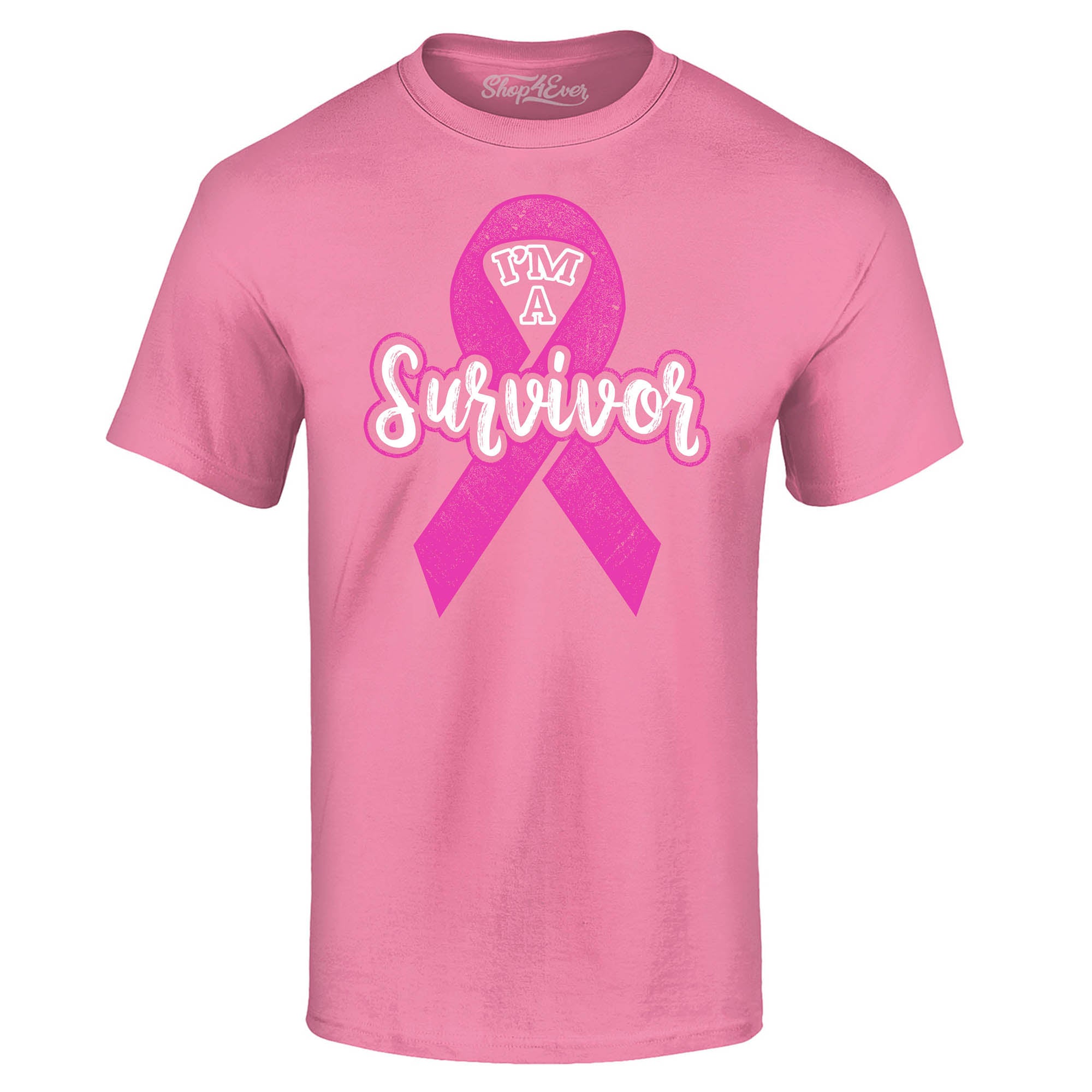 I'm A Survivor Breast Cancer Awareness T-Shirt Ribbon Tee