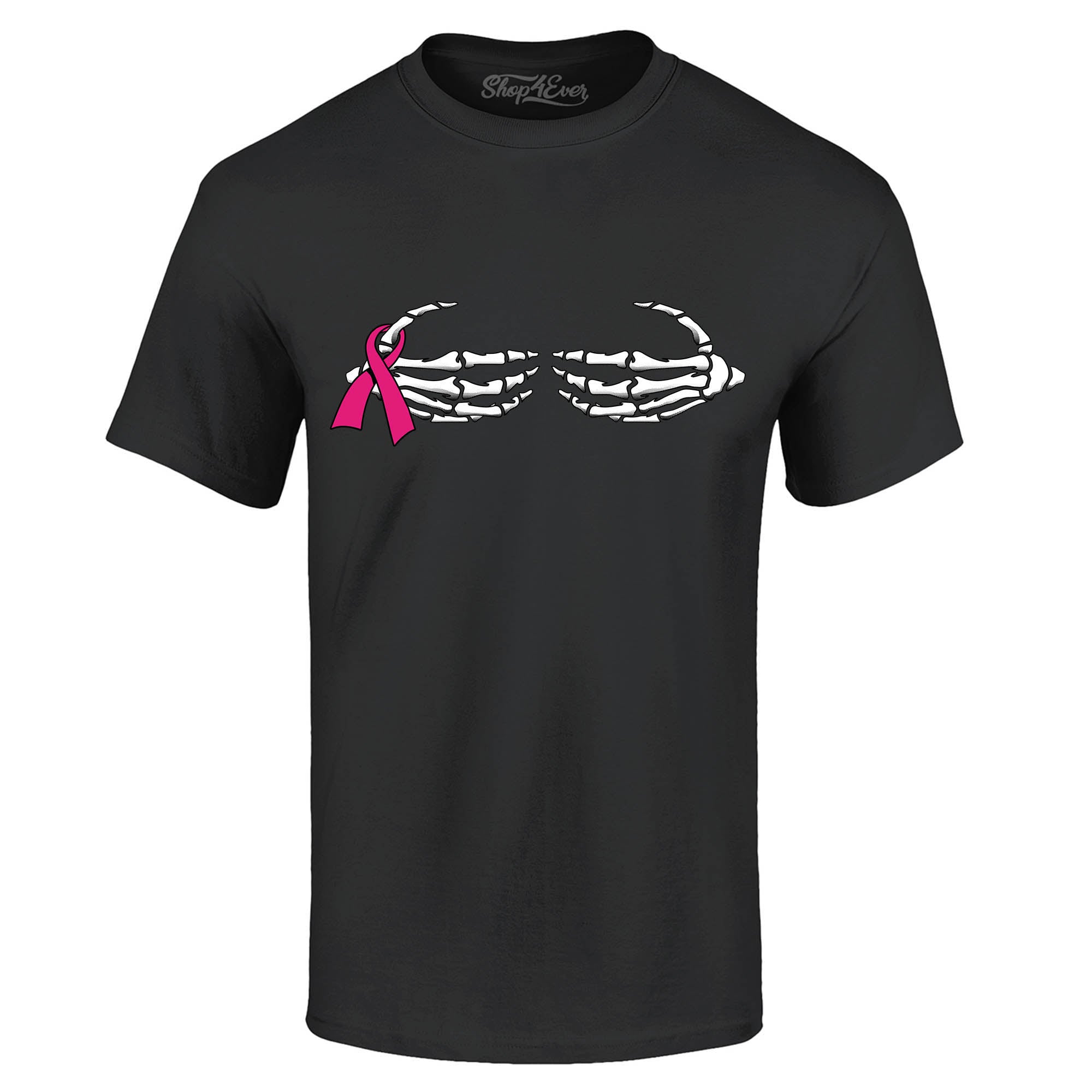 Skeleton Hands Breast Cancer Awareness T-Shirt Support Tee