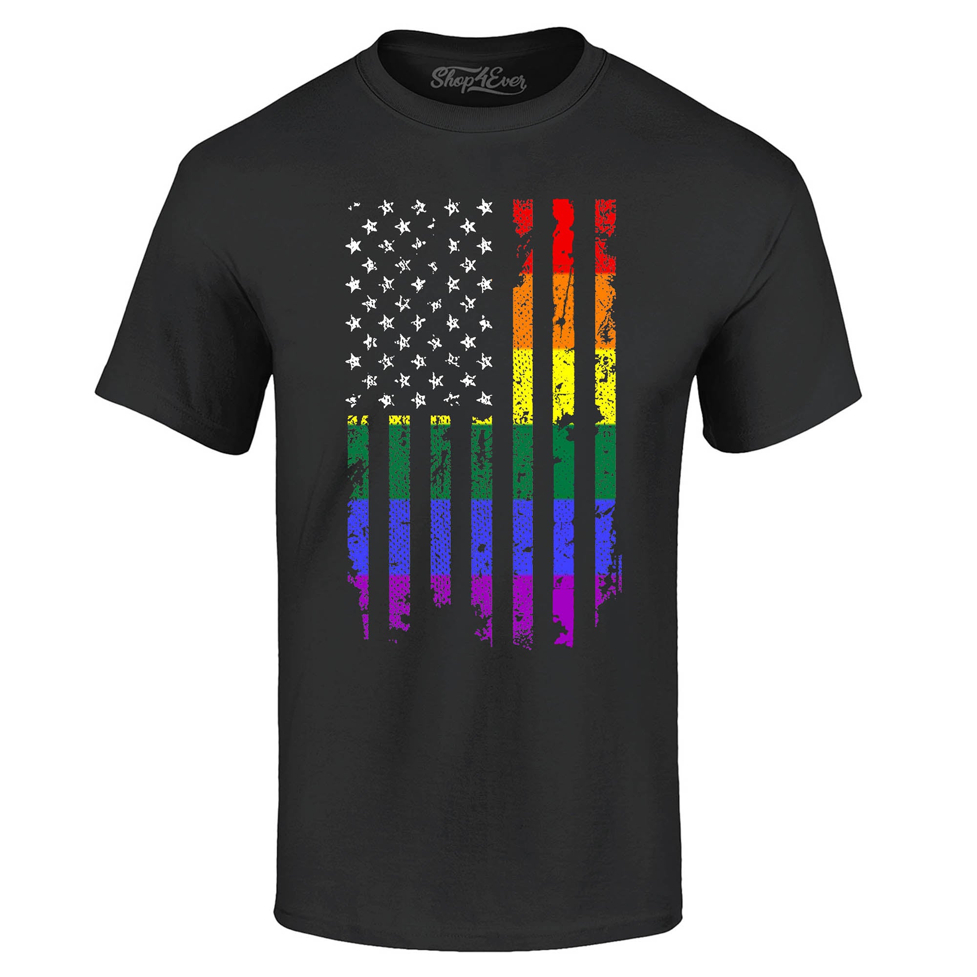 Distressed Rainbow Flag T-Shirt Gay Pride Shirts