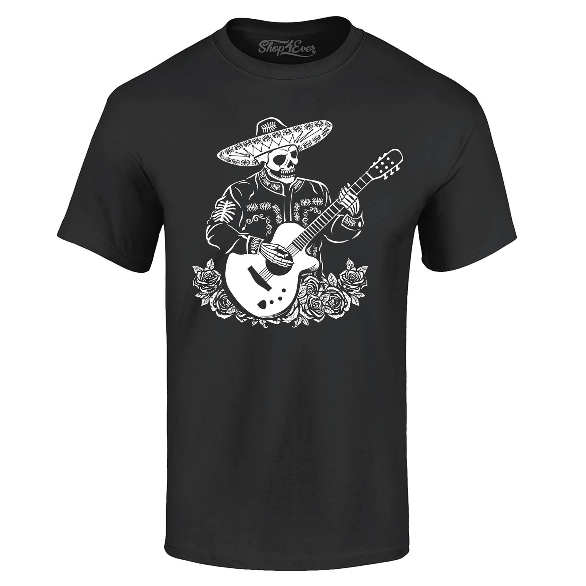Mariachi Skeleton Playing Guitar Day of The Dead T-Shirt