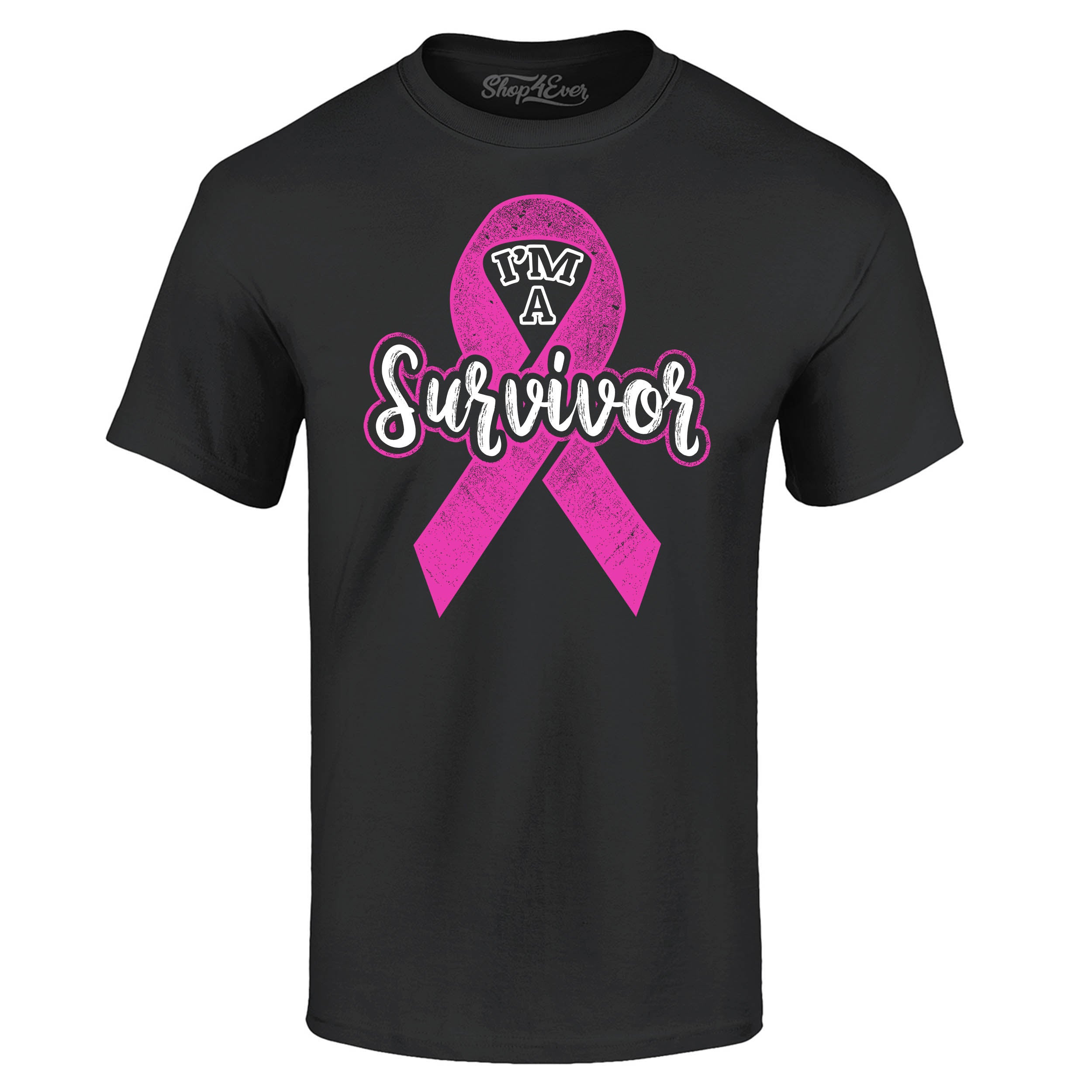 I'm A Survivor Breast Cancer Awareness T-Shirt Ribbon Tee