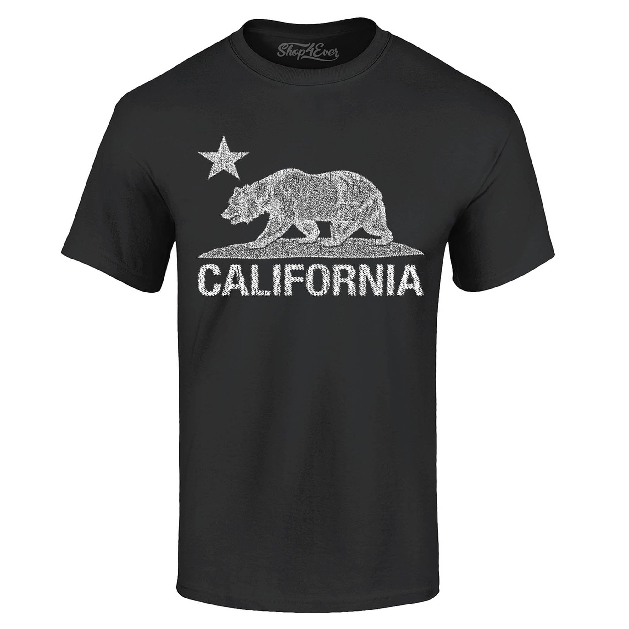 California Distressed White Bear T-Shirt Cali Shirts
