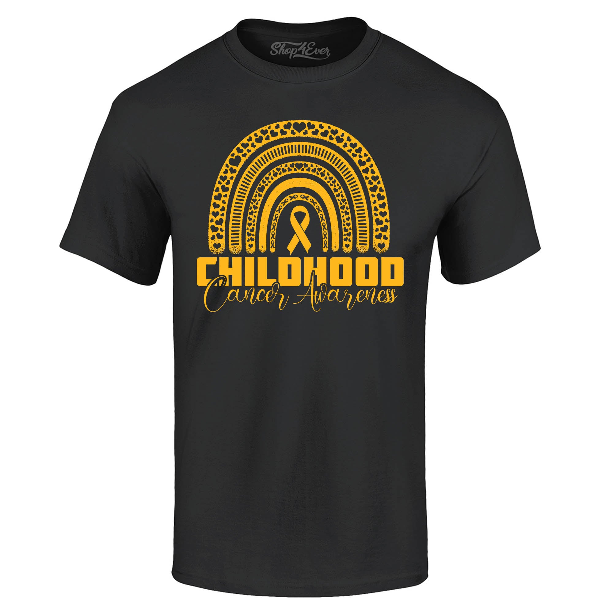 Childhood Cancer Awareness Gold Rainbow T-Shirt
