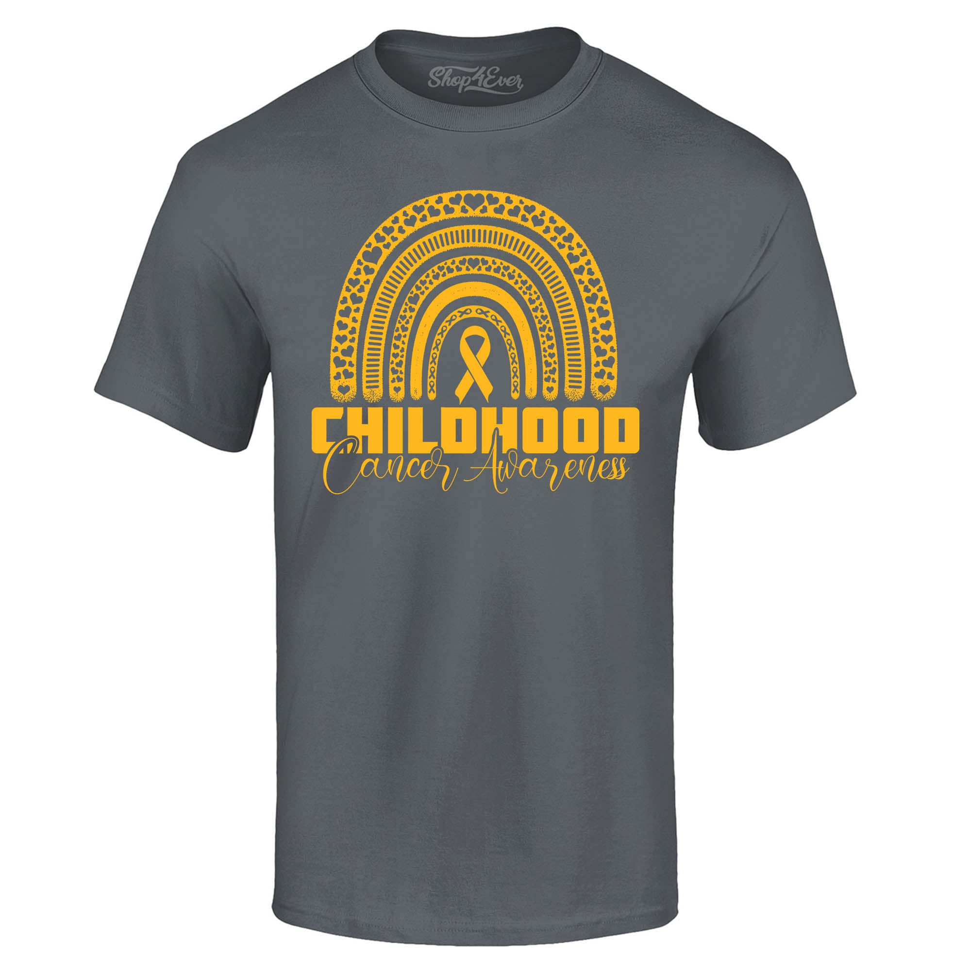 Childhood Cancer Awareness Gold Rainbow T-Shirt