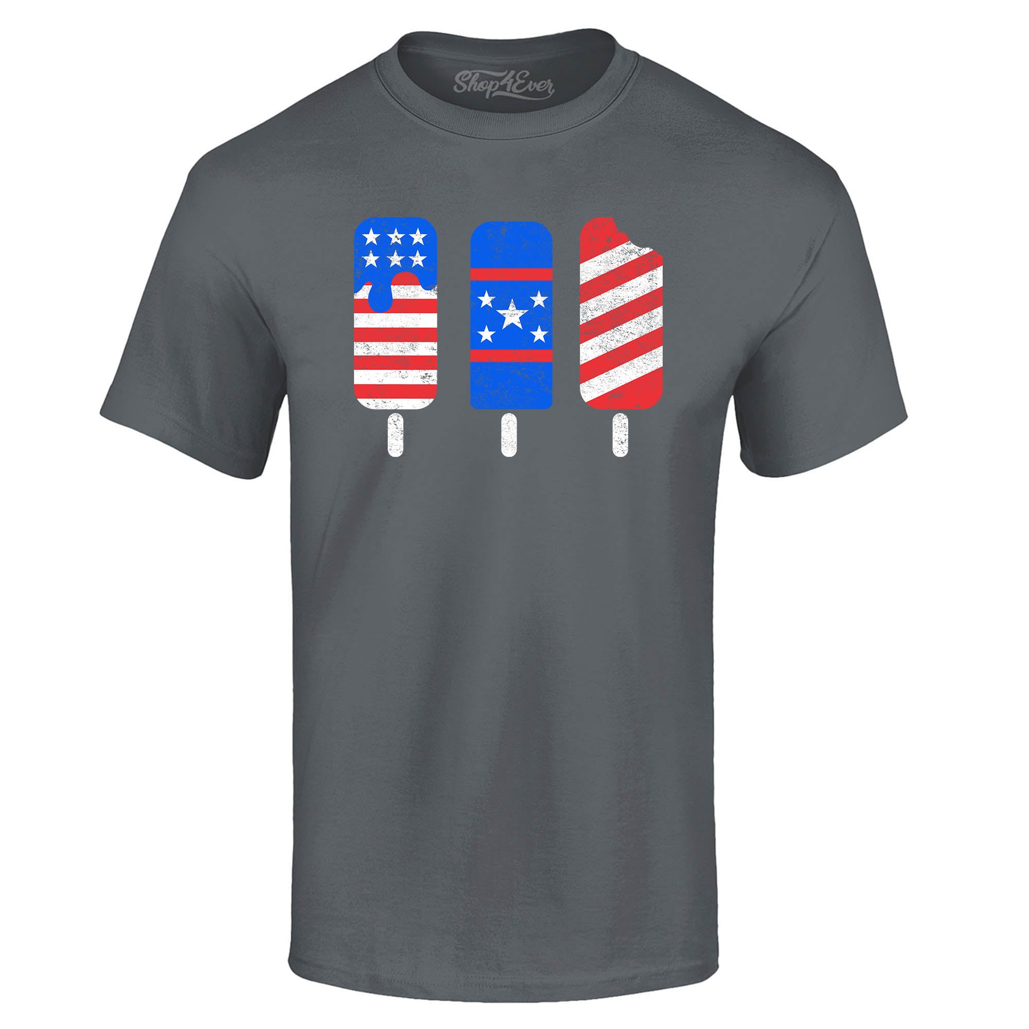 Patriotic Popsicles Ice Cream 4th of July T-Shirt
