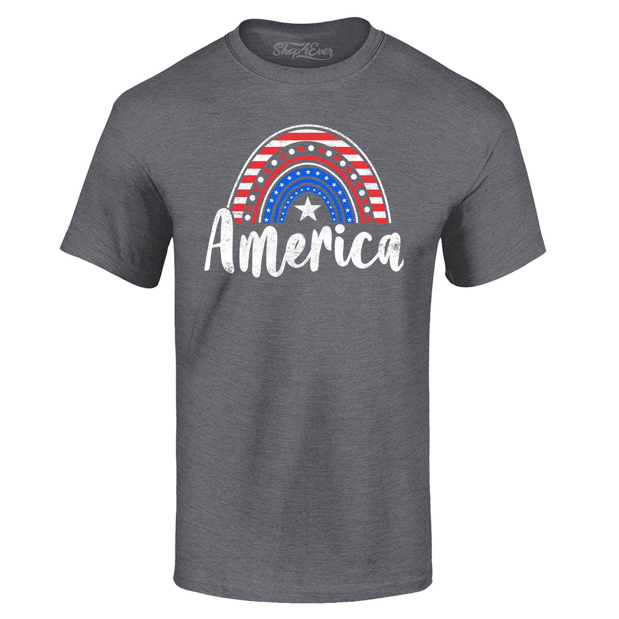 America Patriotic Rainbow 4th of July T-Shirt