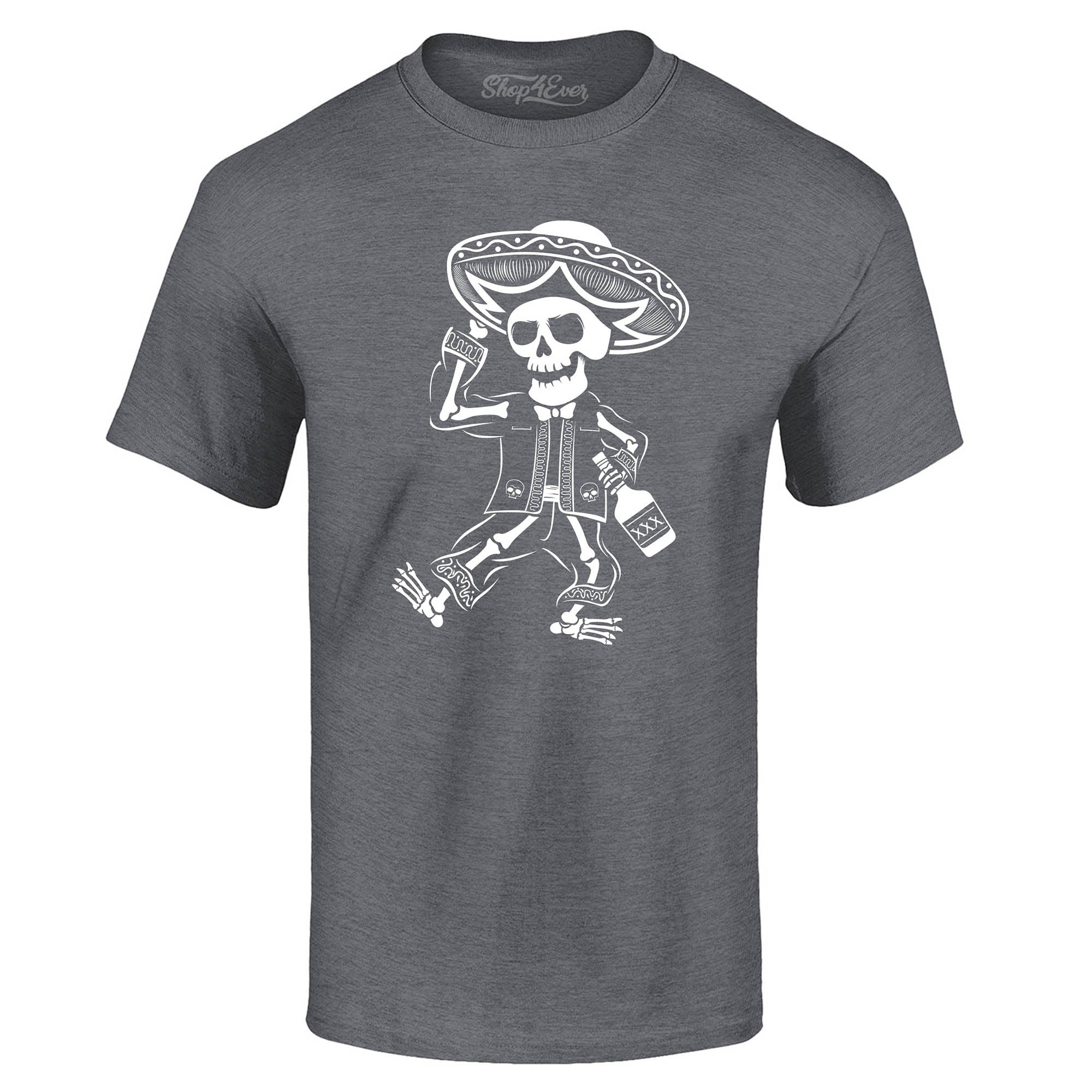 Drunk Mariachi Skeleton Day of The Dead T-Shirt