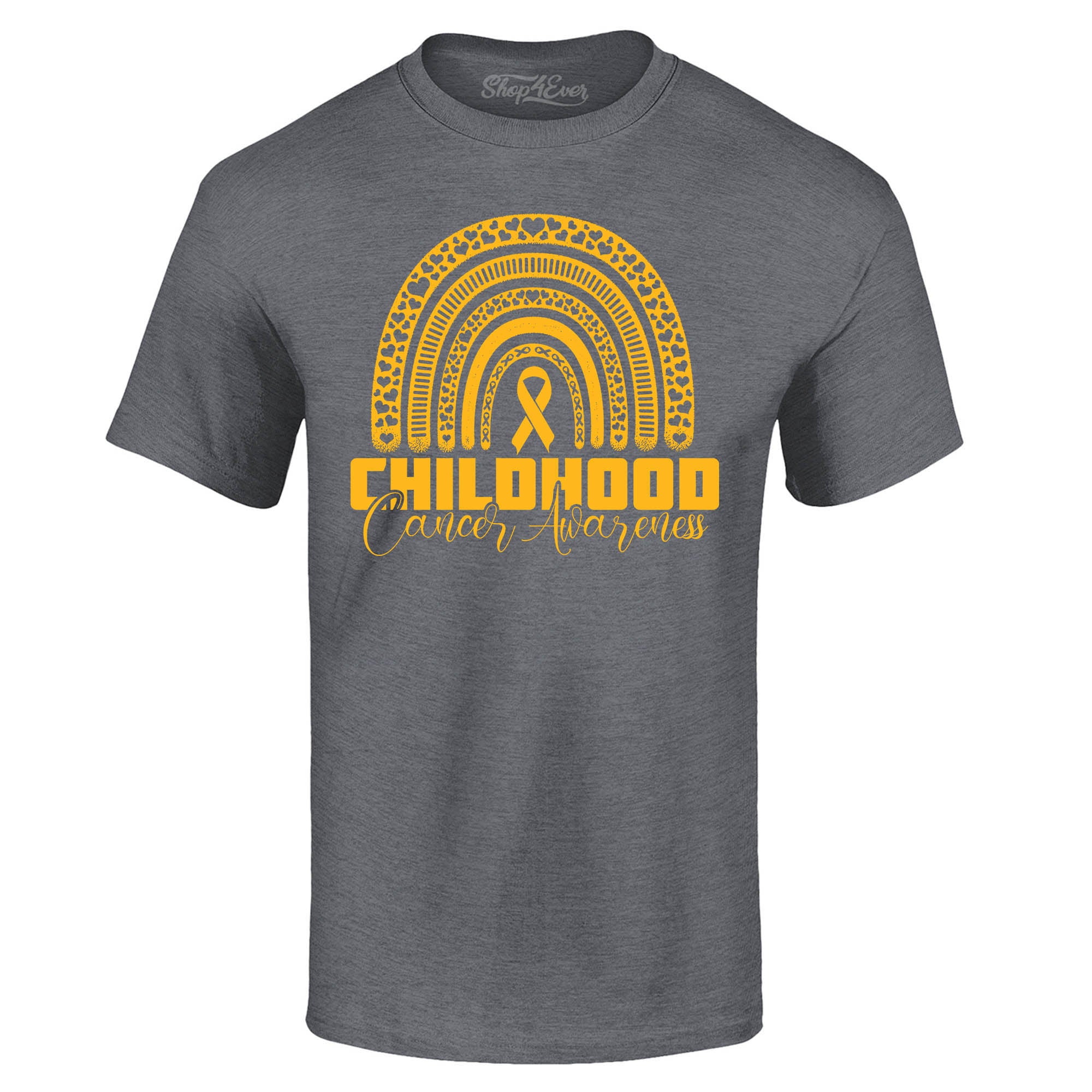 Childhood Cancer Awareness Gold Rainbow T-Shirt