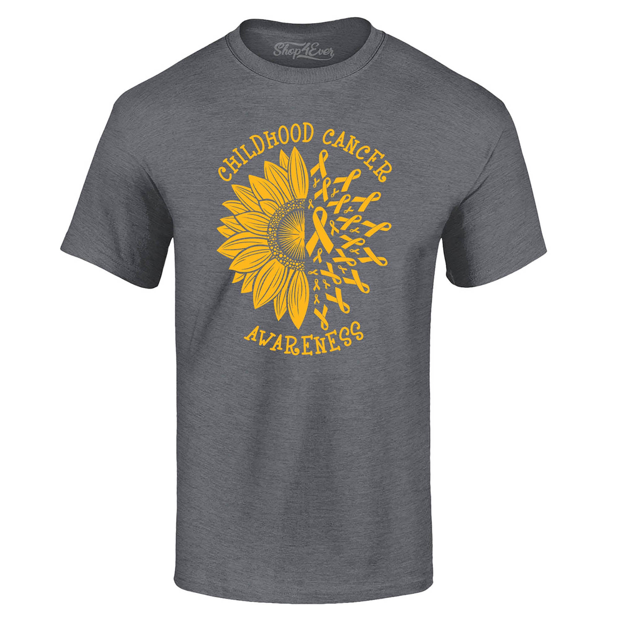 Sunflower Gold Ribbon Childhood Cancer Awareness T-Shirt