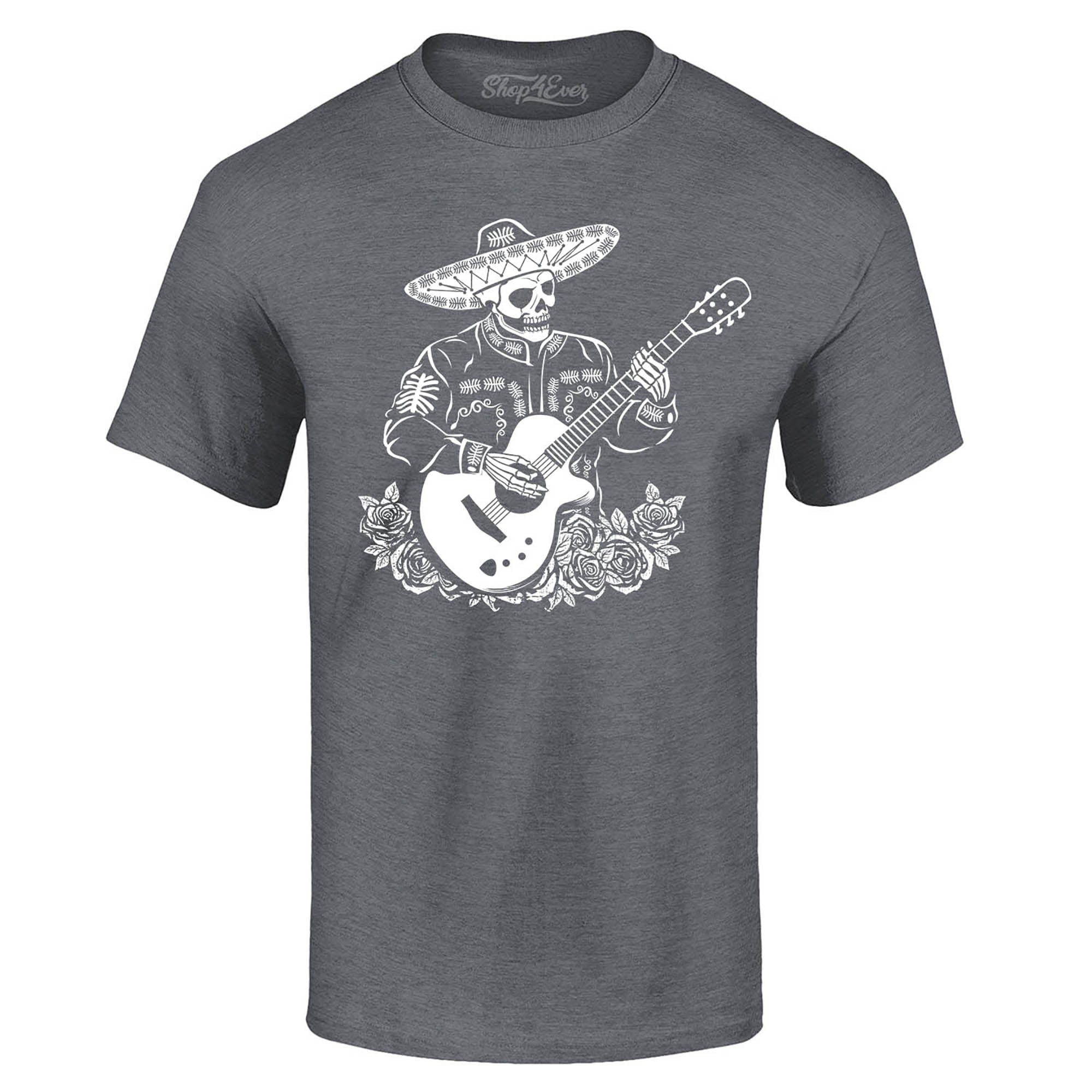 Mariachi Skeleton Playing Guitar Day of The Dead T-Shirt