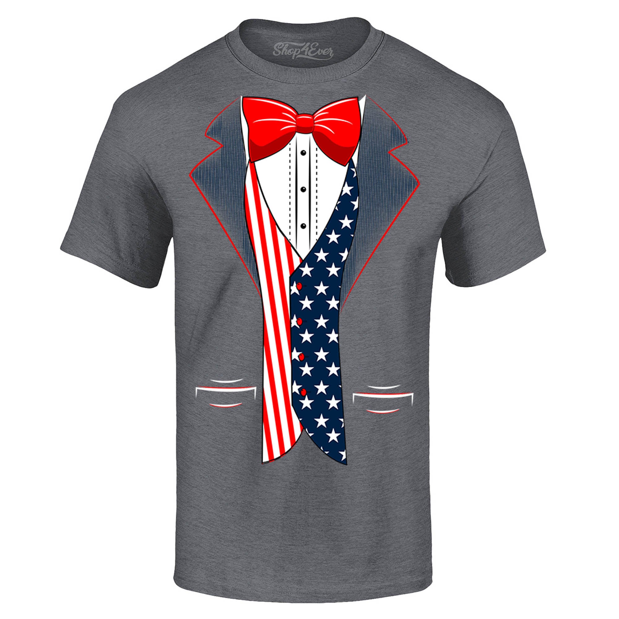 4th of July USA Tuxedo American Flag T-Shirt