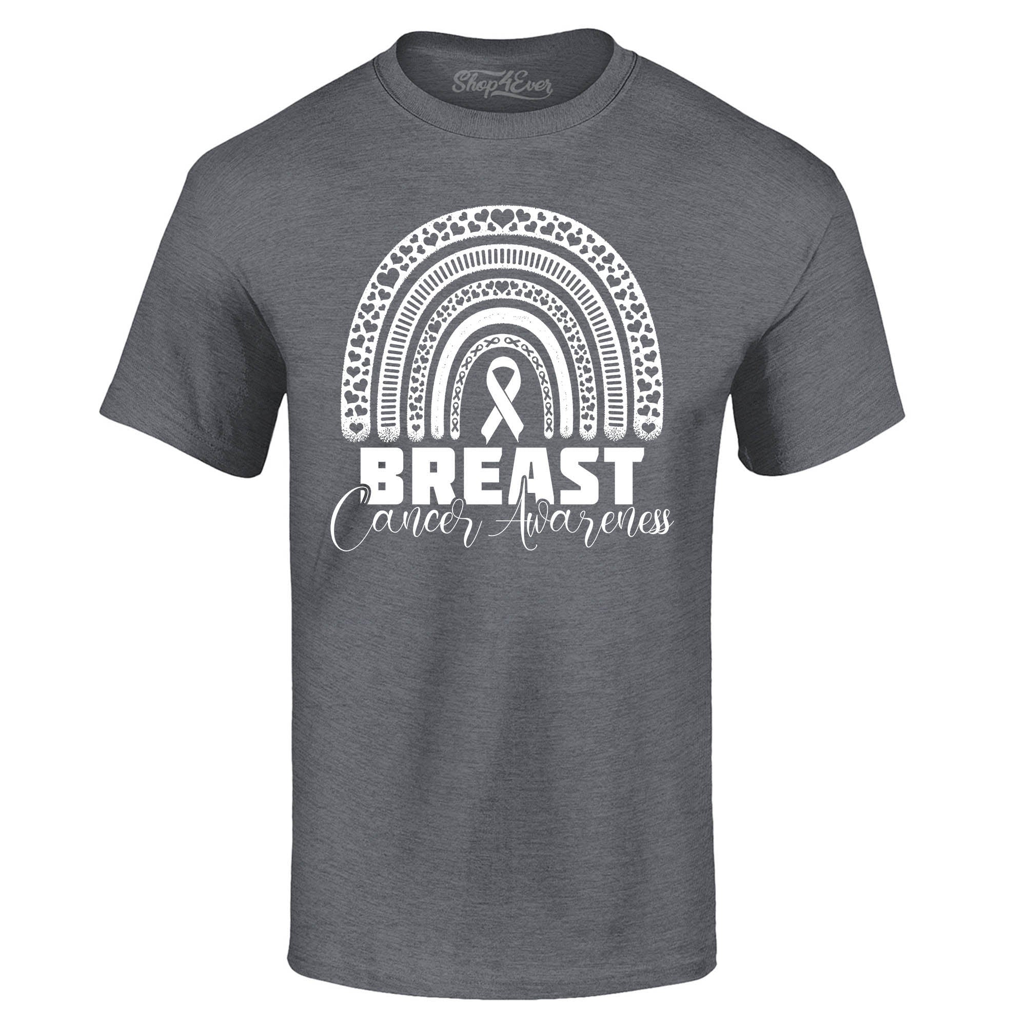 Breast Cancer Awareness Rainbow White T-Shirt