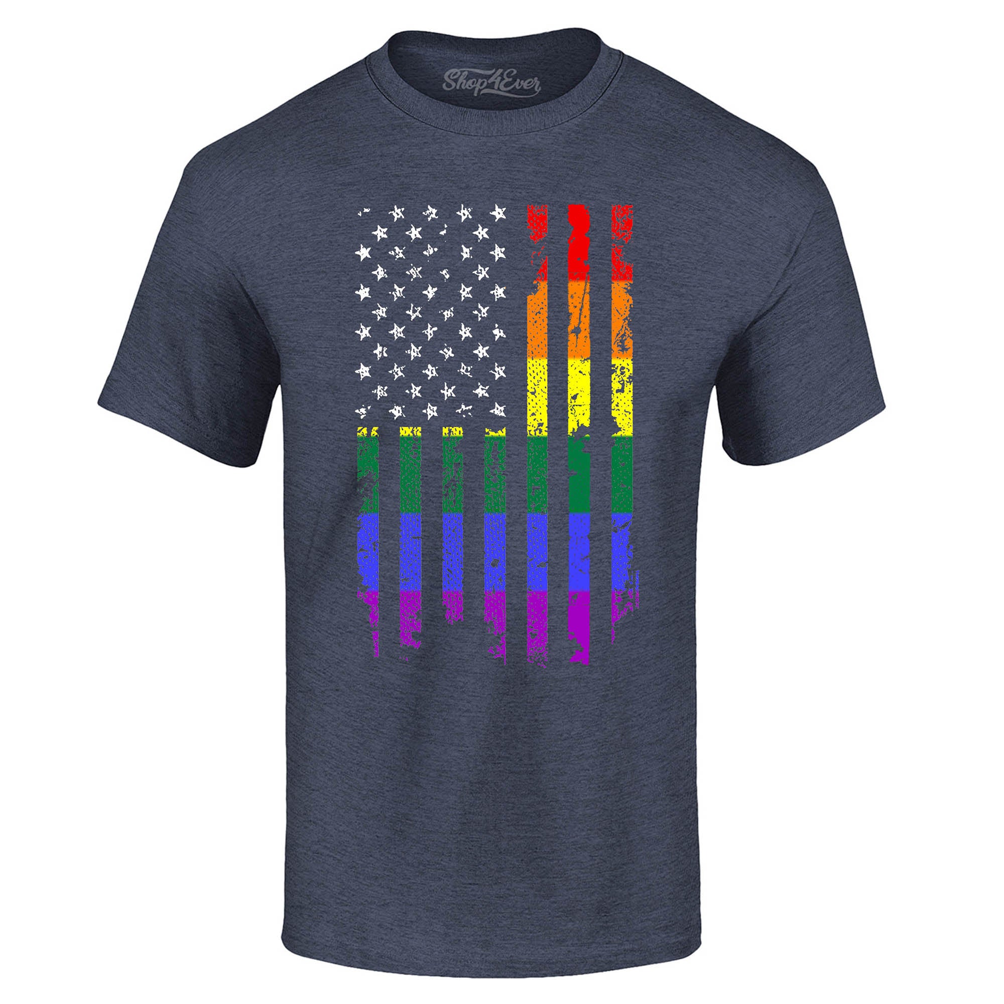 Distressed Rainbow Flag T-Shirt Gay Pride Shirts