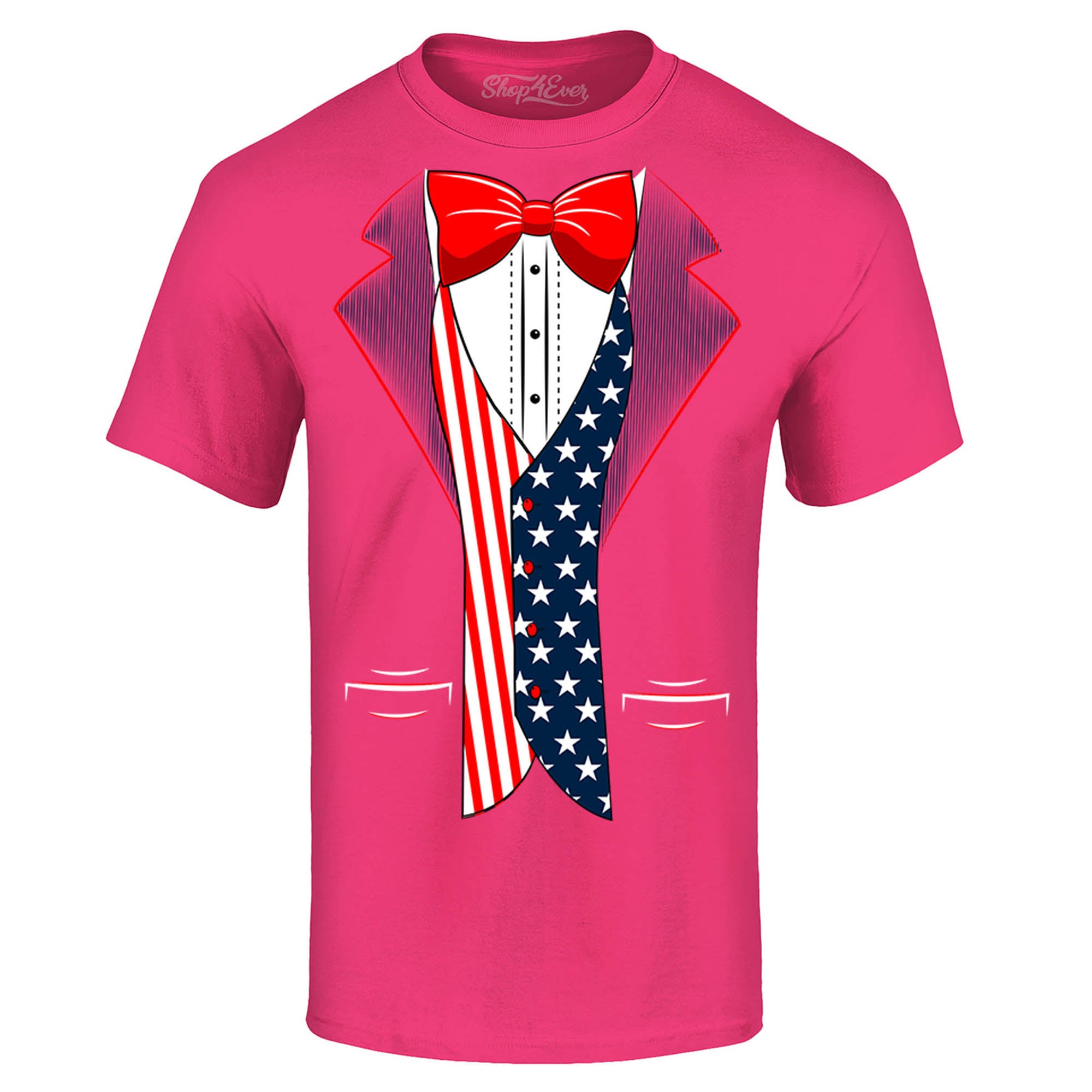 4th of July USA Tuxedo American Flag T-Shirt
