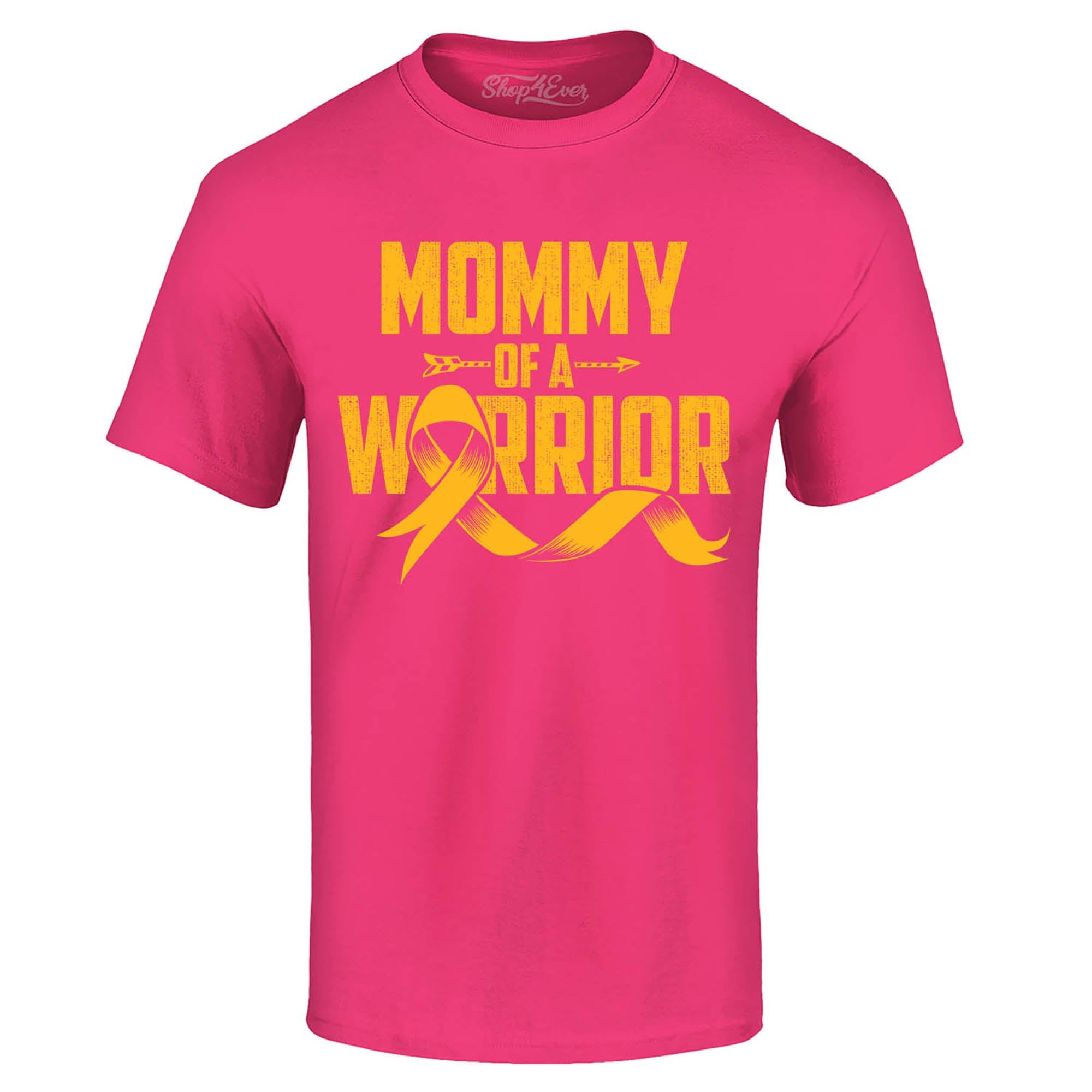 Mommy of a Warrior Childhood Cancer Awareness T-Shirt