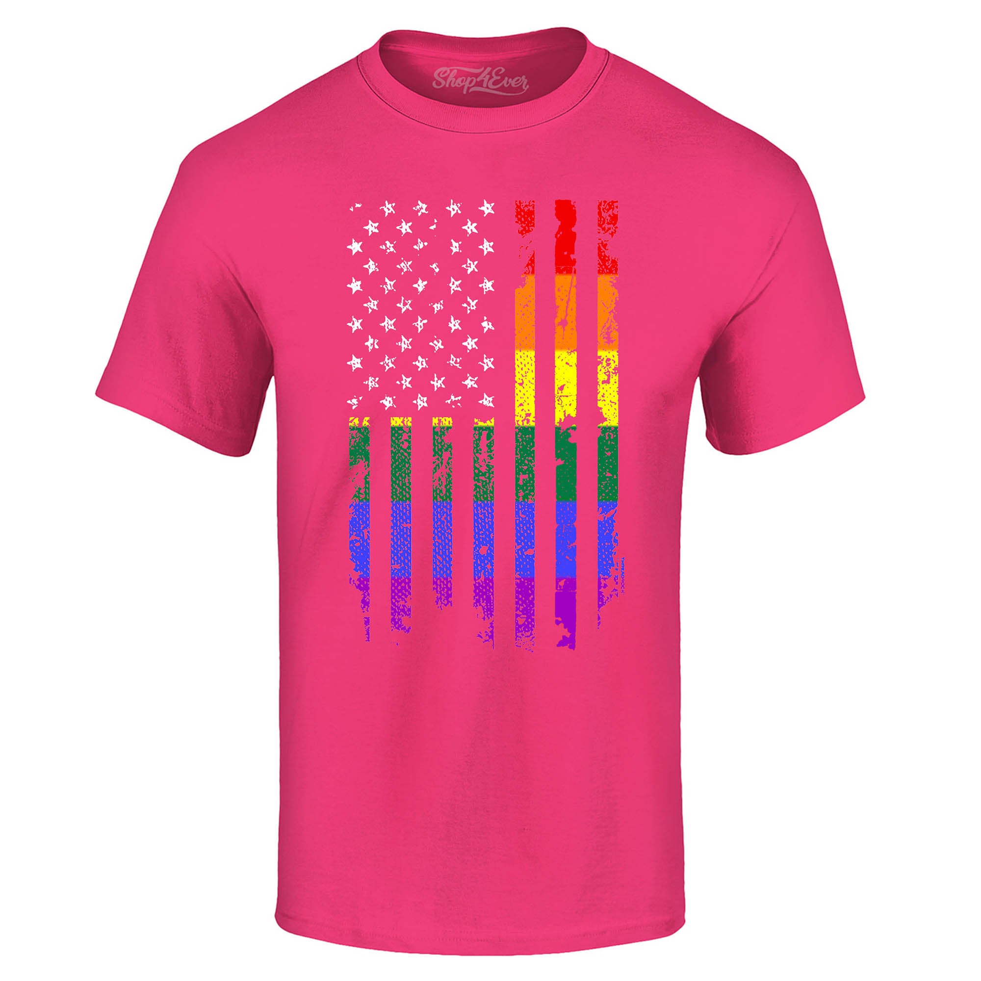 Distressed Rainbow Flag T-Shirt Gay Pride Shirts