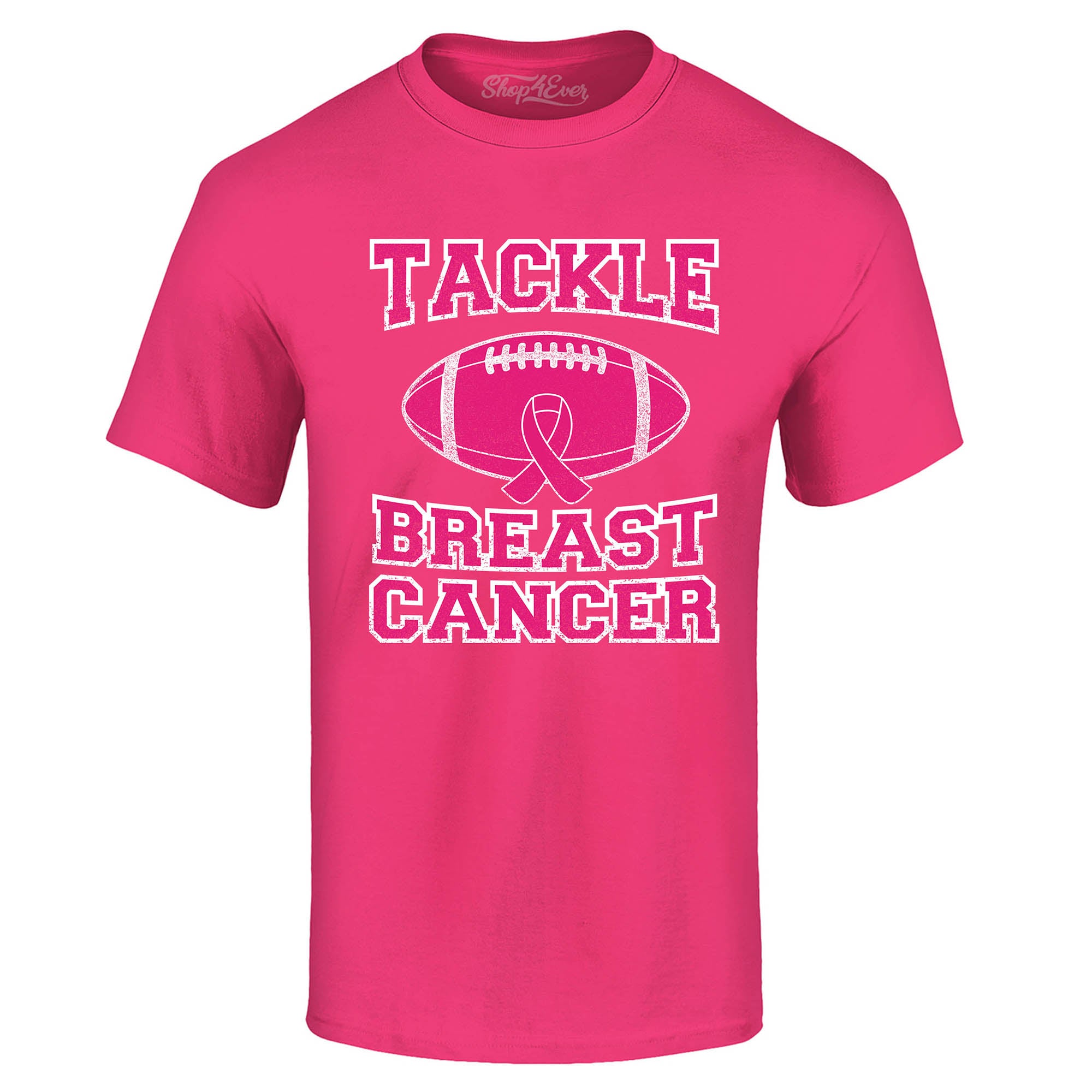 Tackle Breast Cancer T-Shirt Support Awareness Tee Shirts