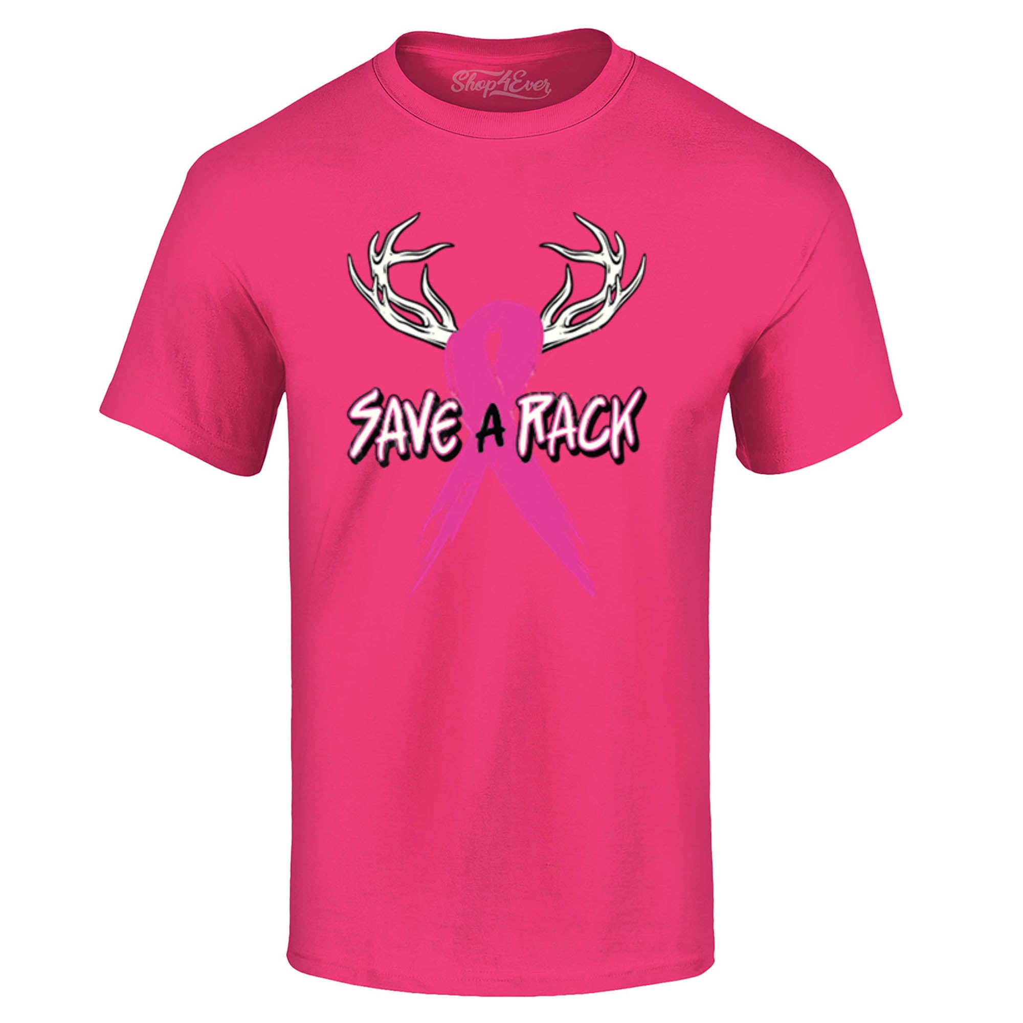 Save A Rack Pink Ribbon T-Shirt Breast Cancer Awareness Tee