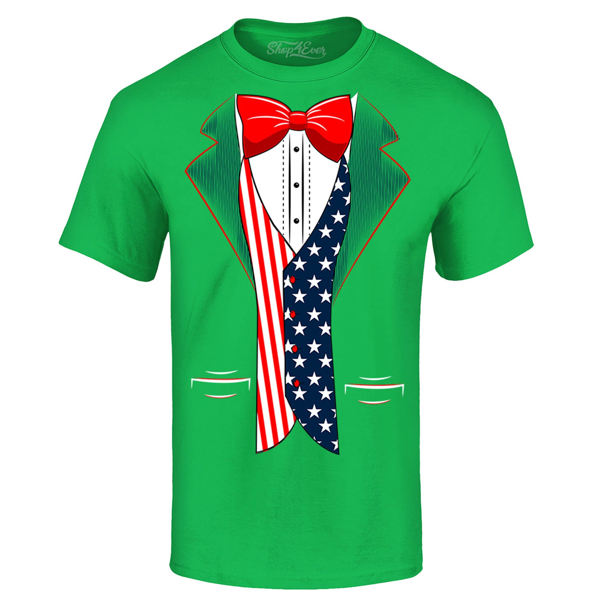 4th of July USA Tuxedo American Flag T-Shirt