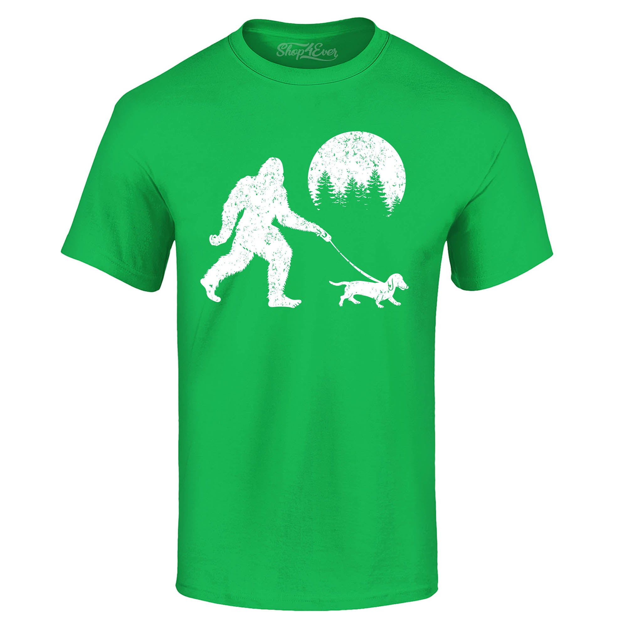 Bigfoot Walking Wiener Dog Funny Sasquatch Dachshund T-Shirt