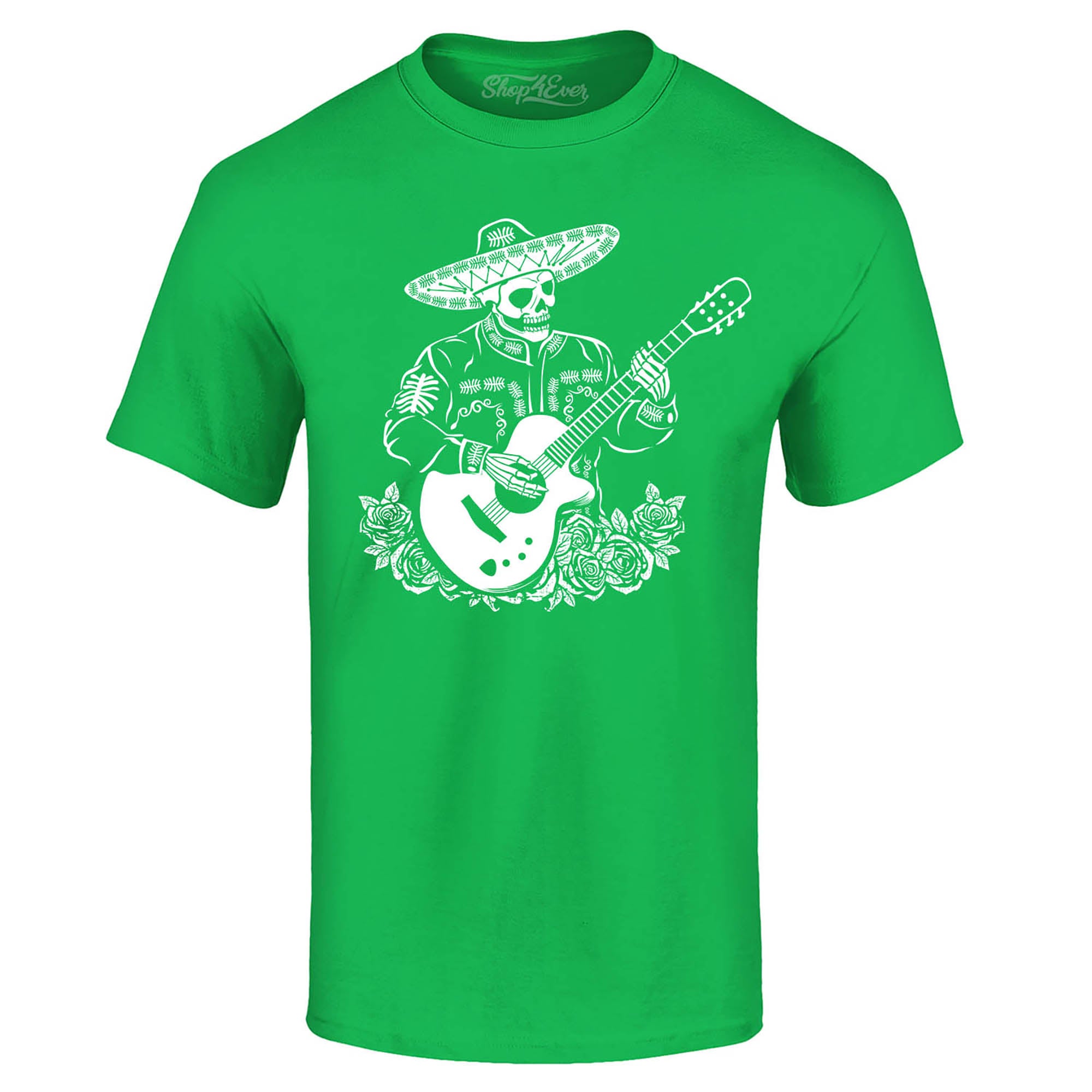Mariachi Skeleton Playing Guitar Day of The Dead T-Shirt