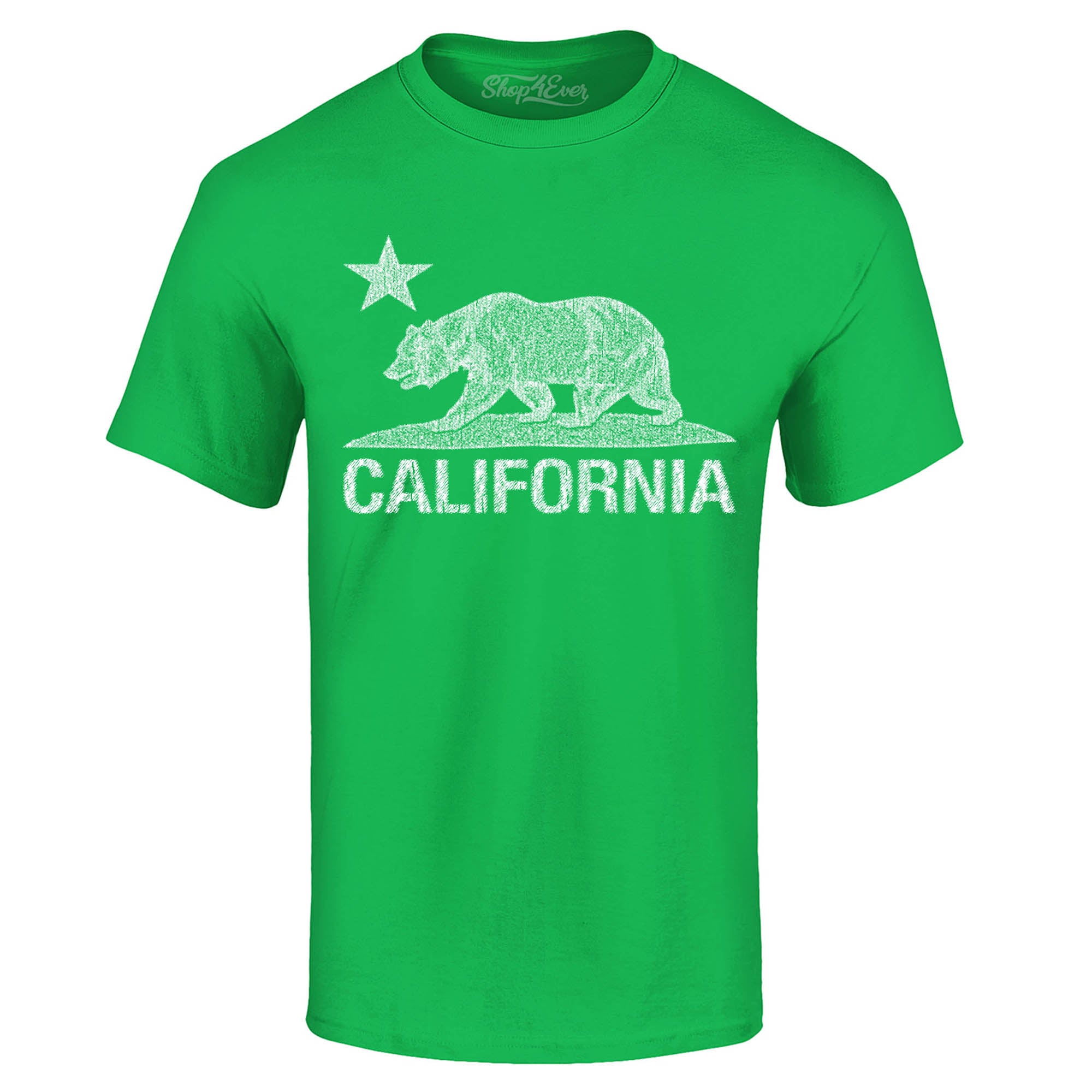 California Distressed White Bear T-Shirt Cali Shirts